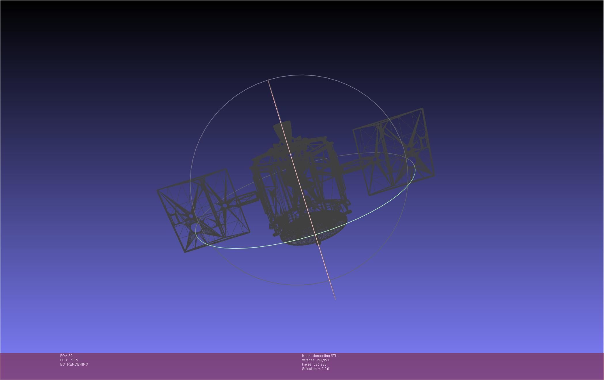 NASA Clementine Printable Model 3D print model_48