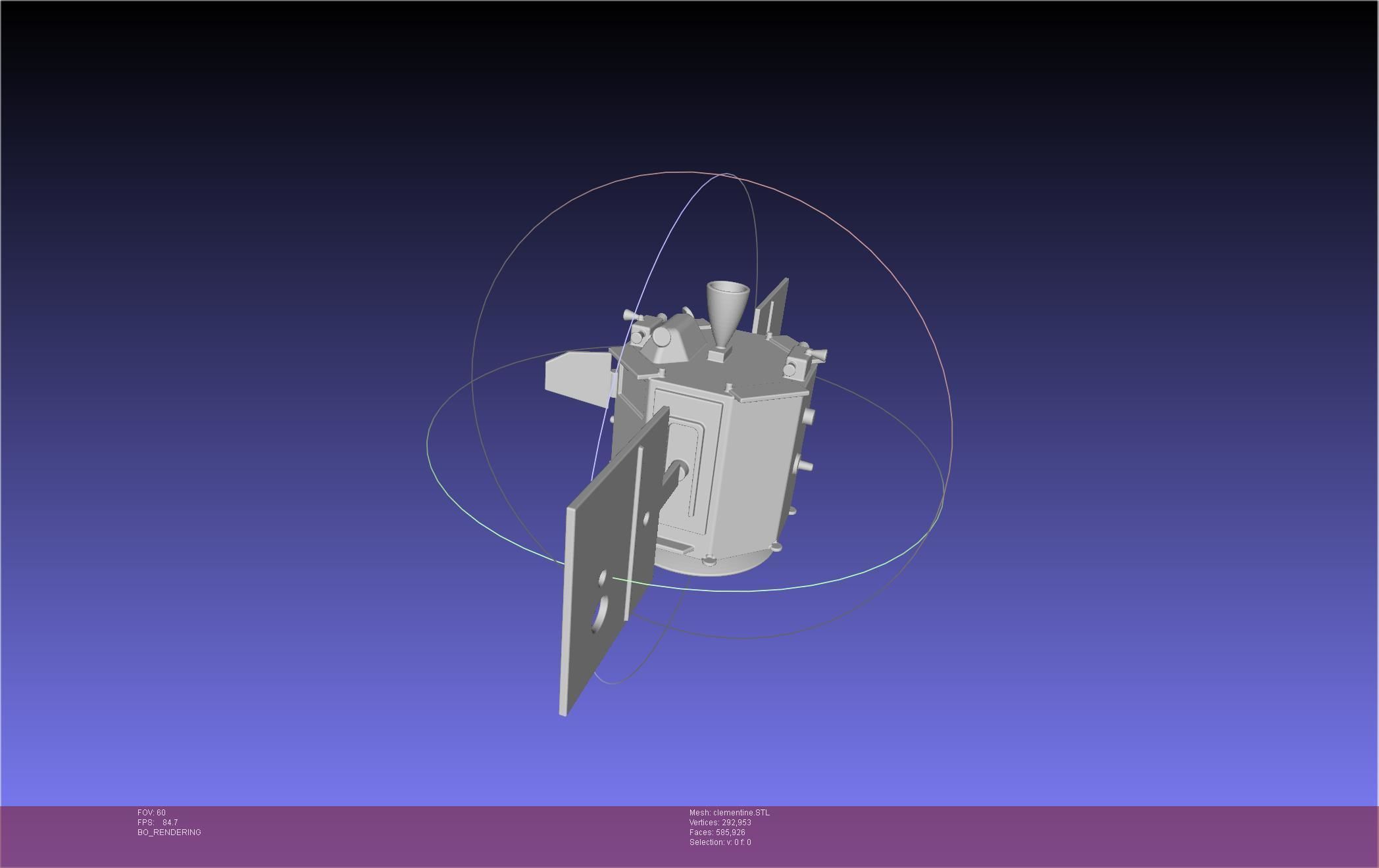 NASA Clementine Printable Model 3D print model_17