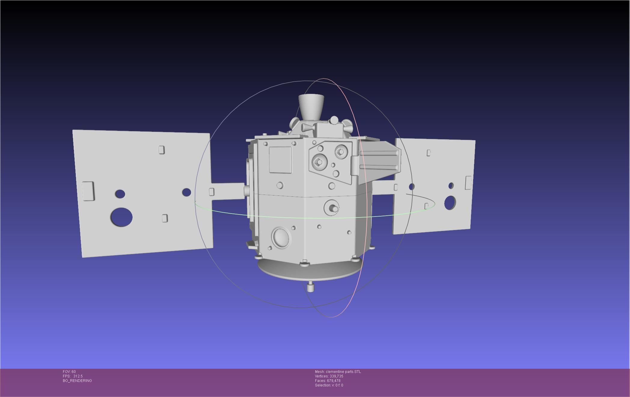 NASA Clementine Printable Model 3D print model_62