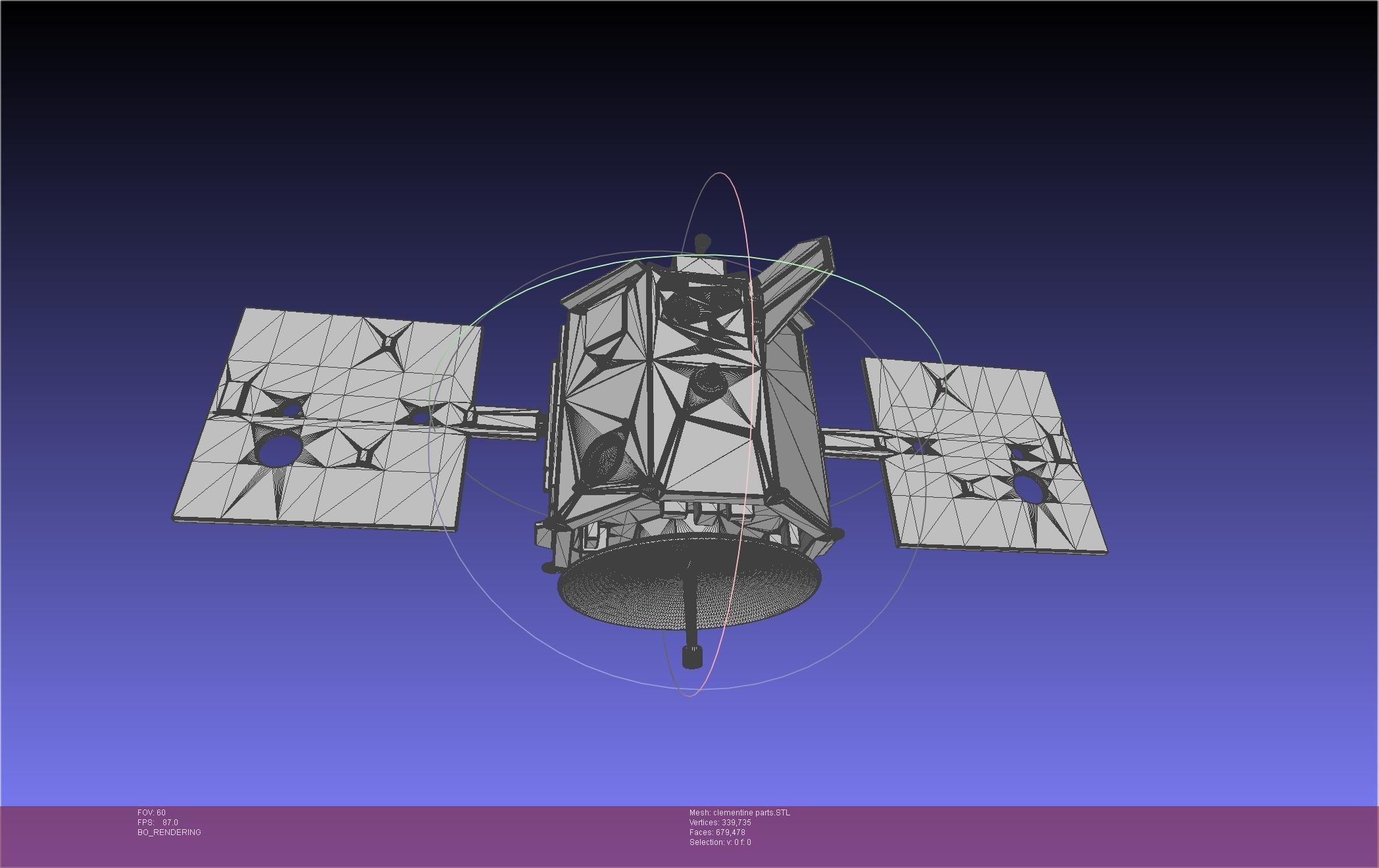 NASA Clementine Printable Model 3D print model_67