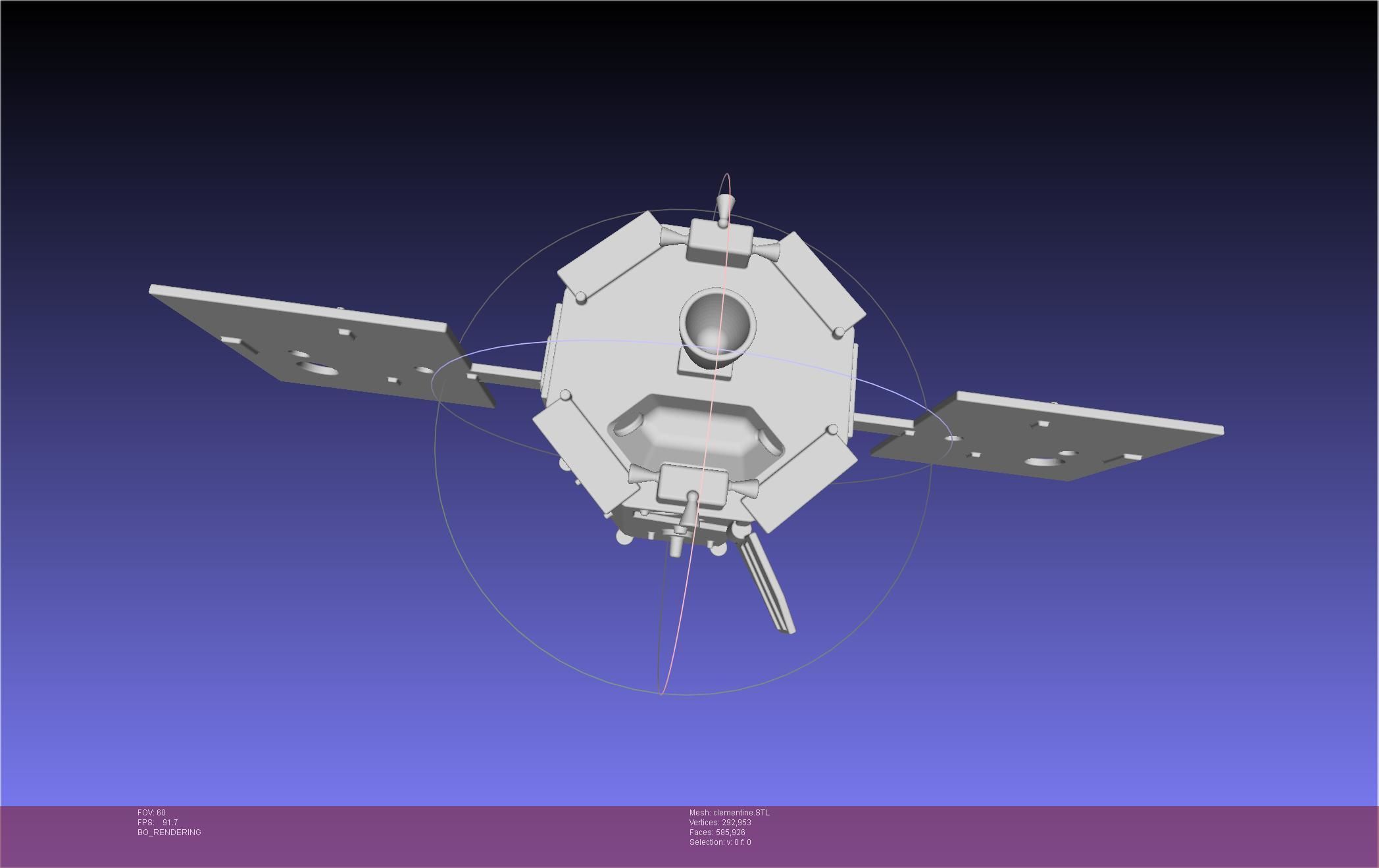 NASA Clementine Printable Model 3D print model_56