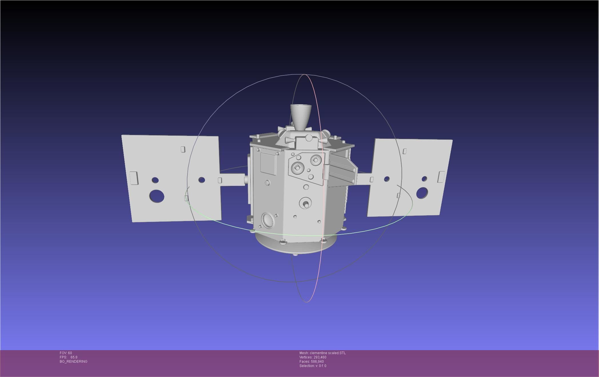 NASA Clementine Printable Model 3D print model_60