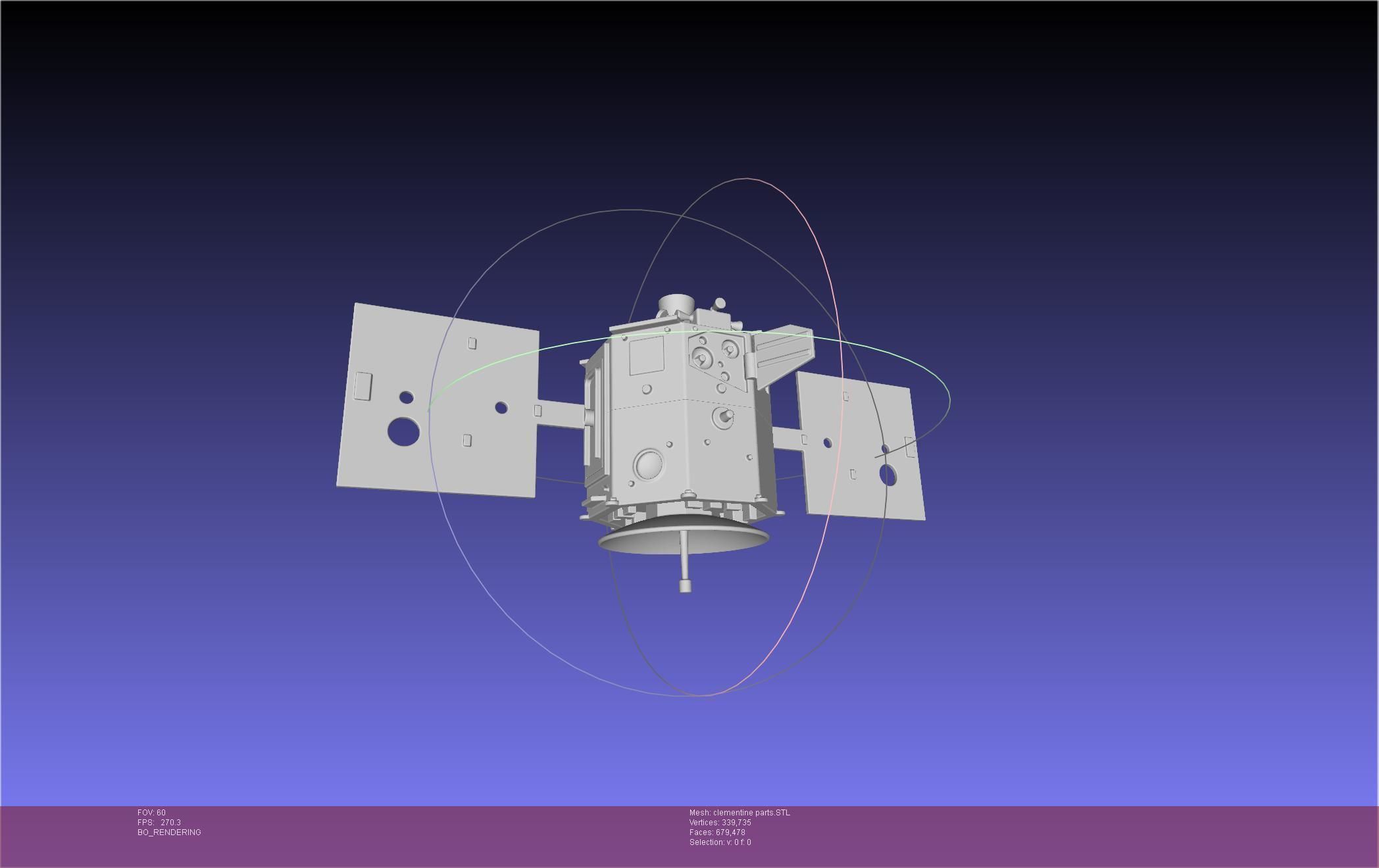 NASA Clementine Printable Model 3D print model_63