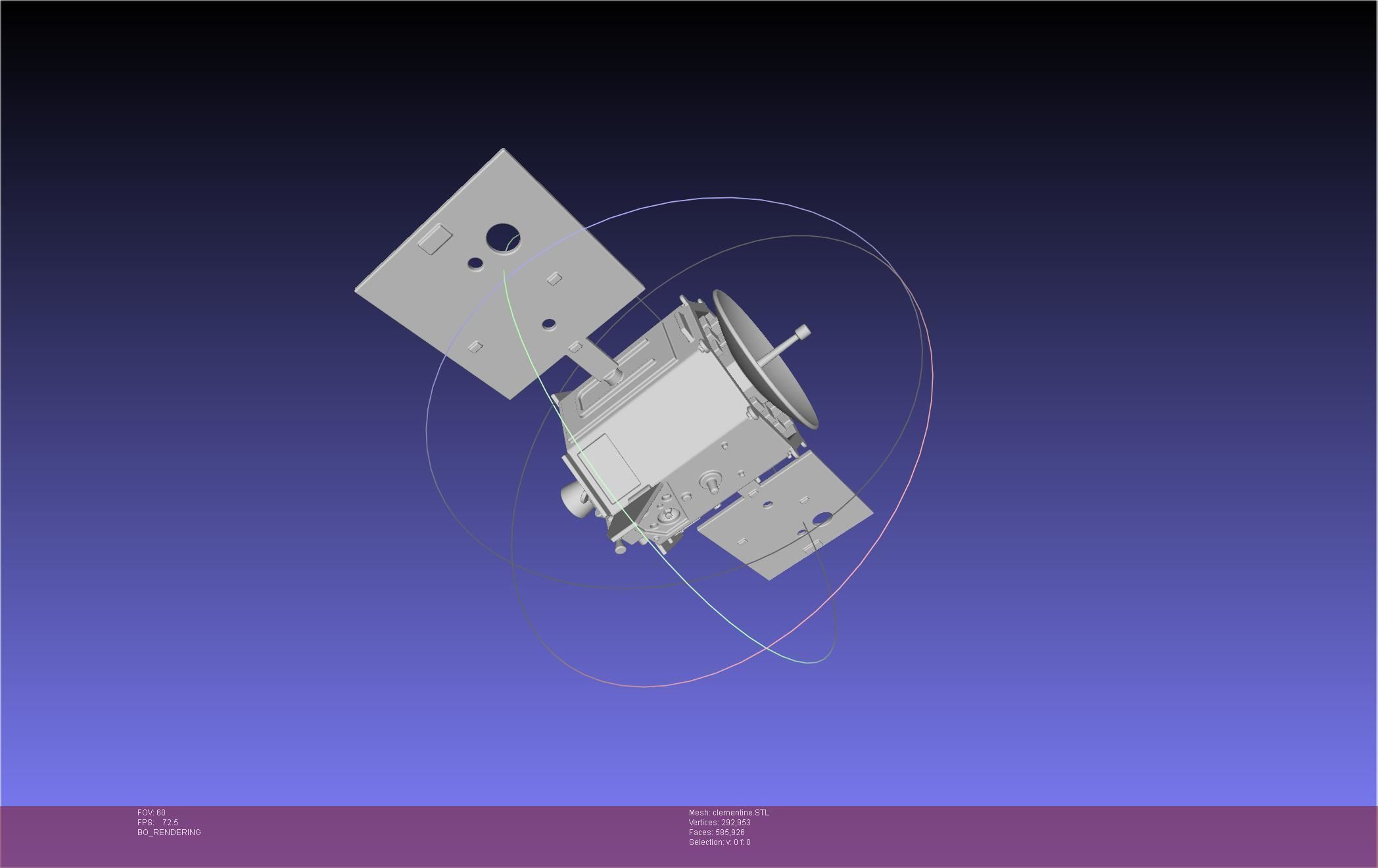 NASA Clementine Printable Model 3D print model_26