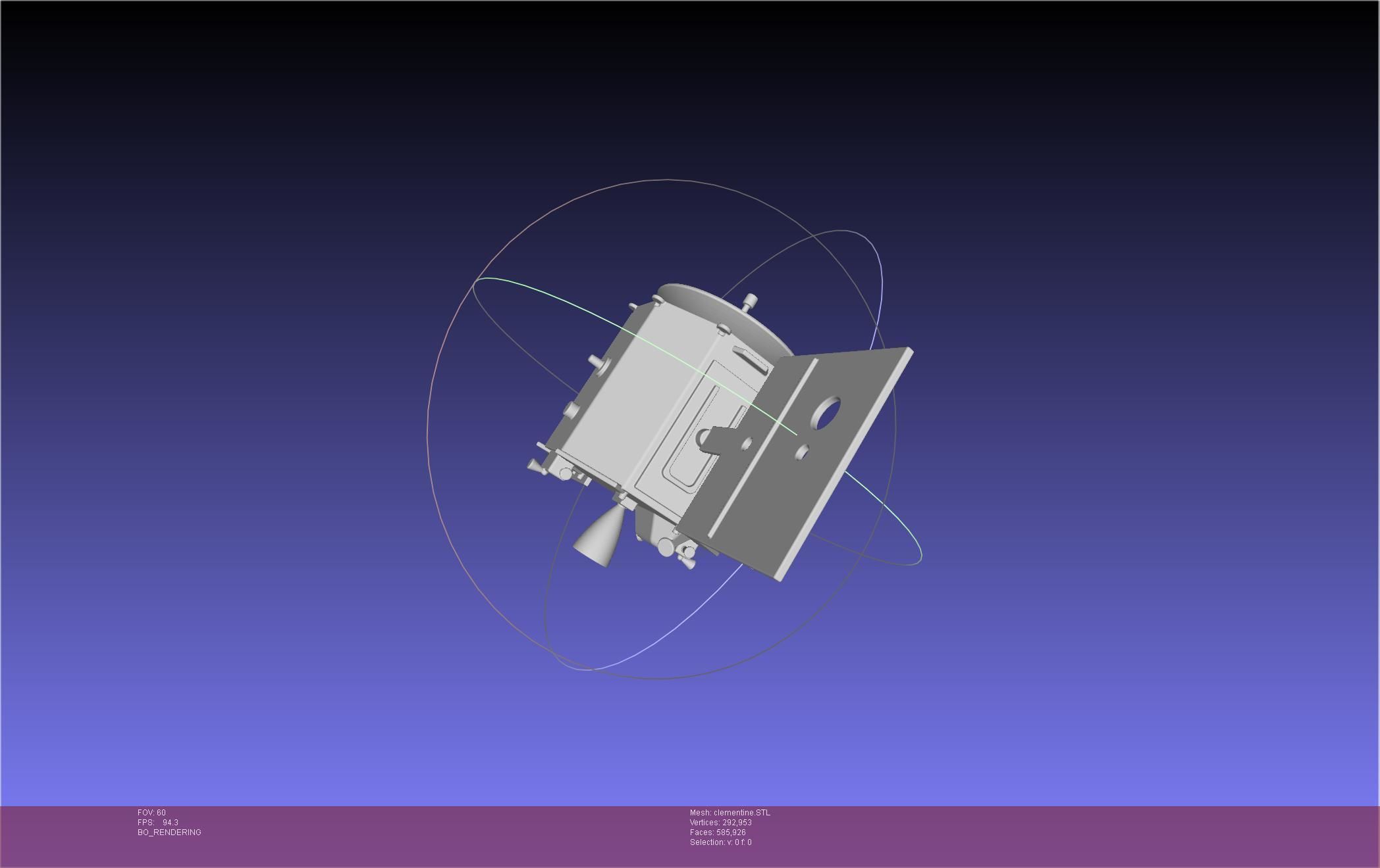 NASA Clementine Printable Model 3D print model_27