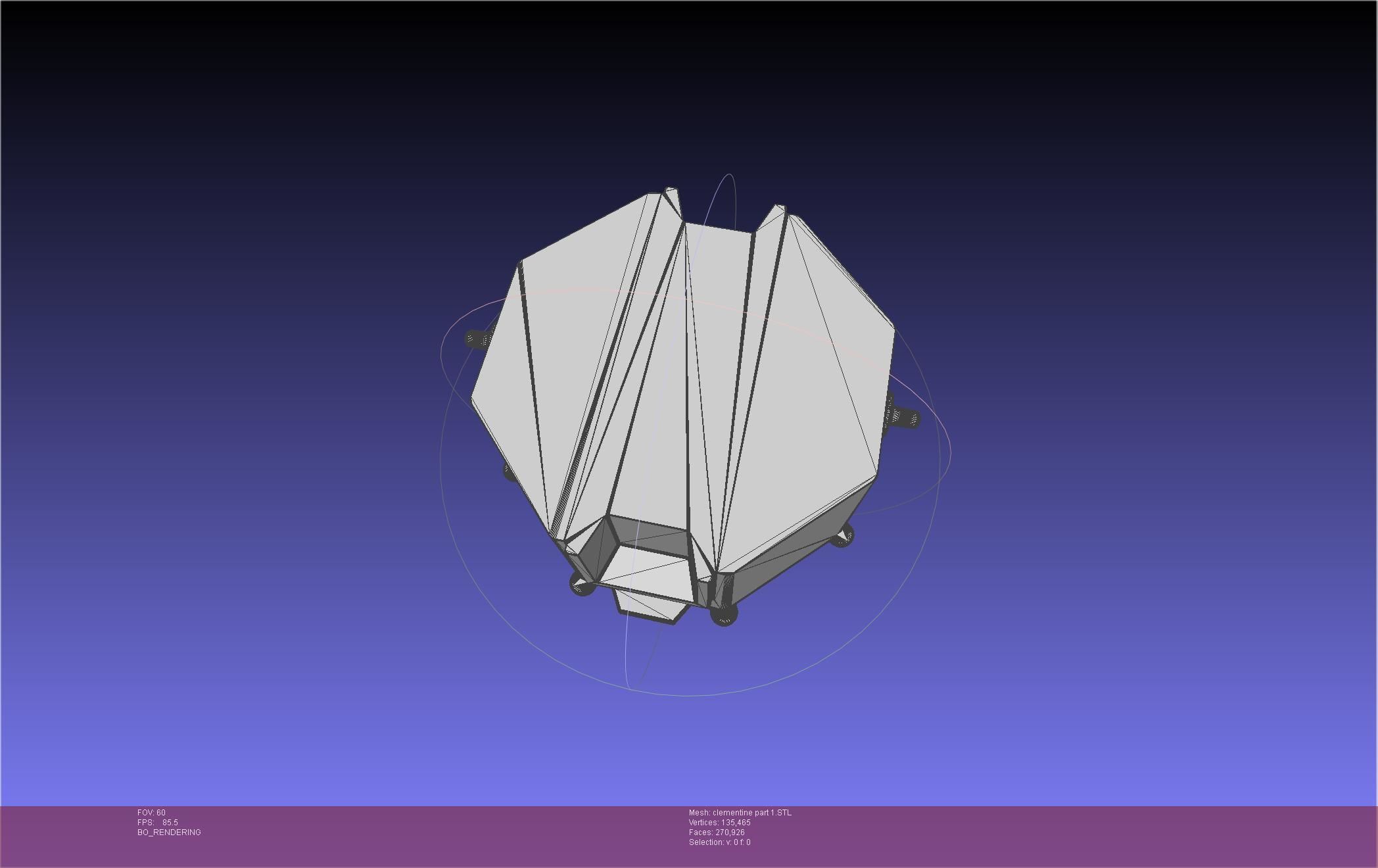 NASA Clementine Printable Model 3D print model_110