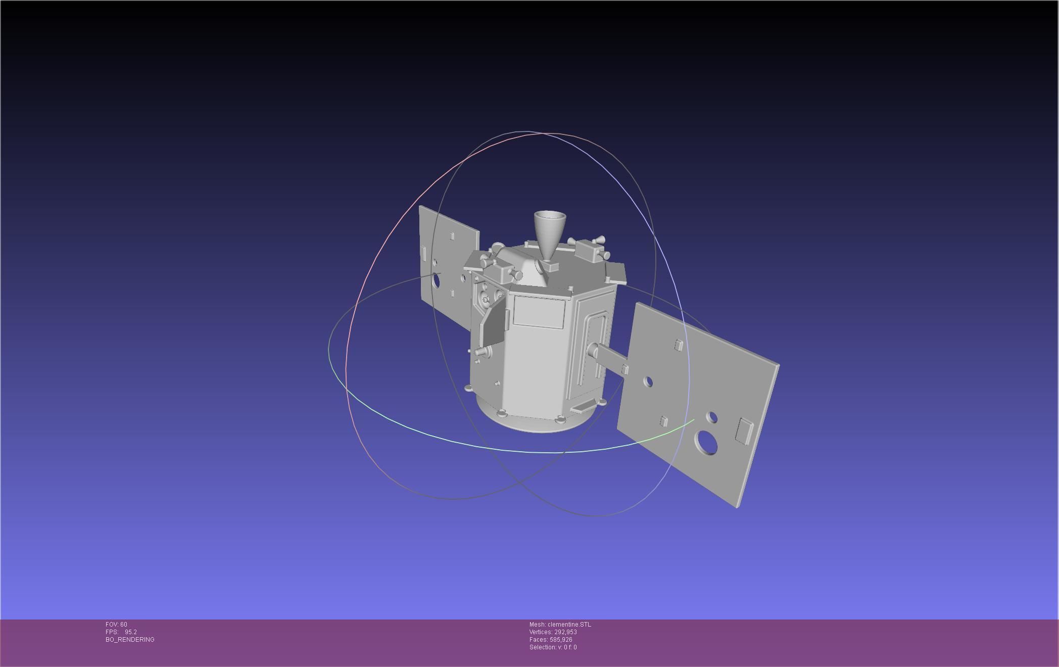 NASA Clementine Printable Model 3D print model_19