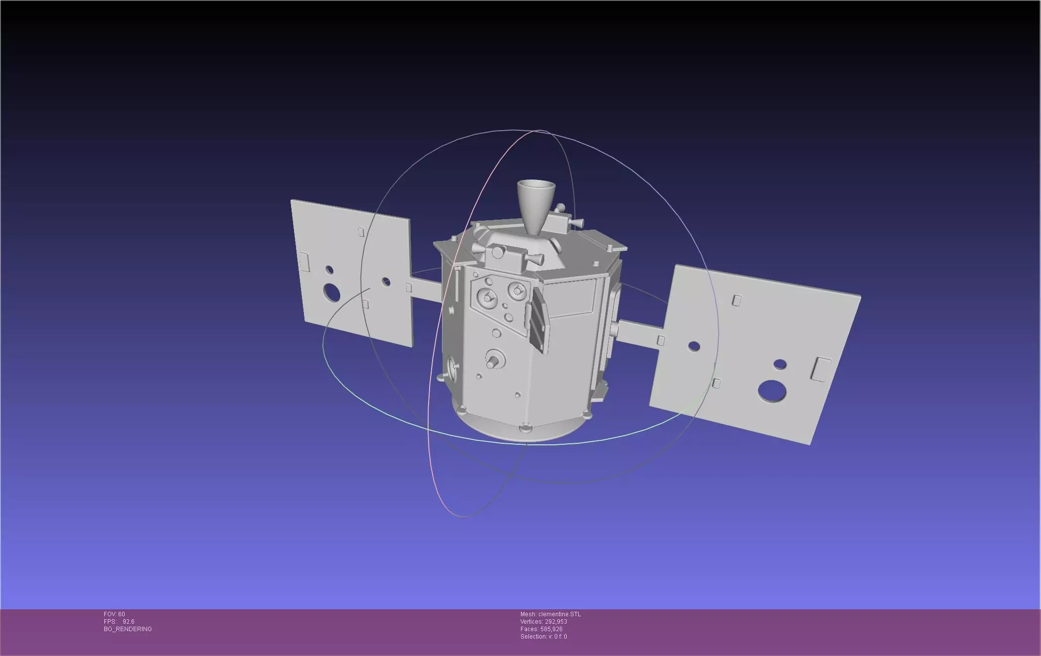 NASA Clementine Printable Model 3D print model_0