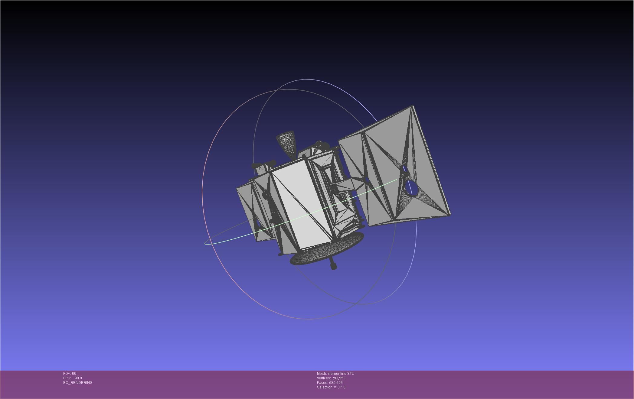 NASA Clementine Printable Model 3D print model_41