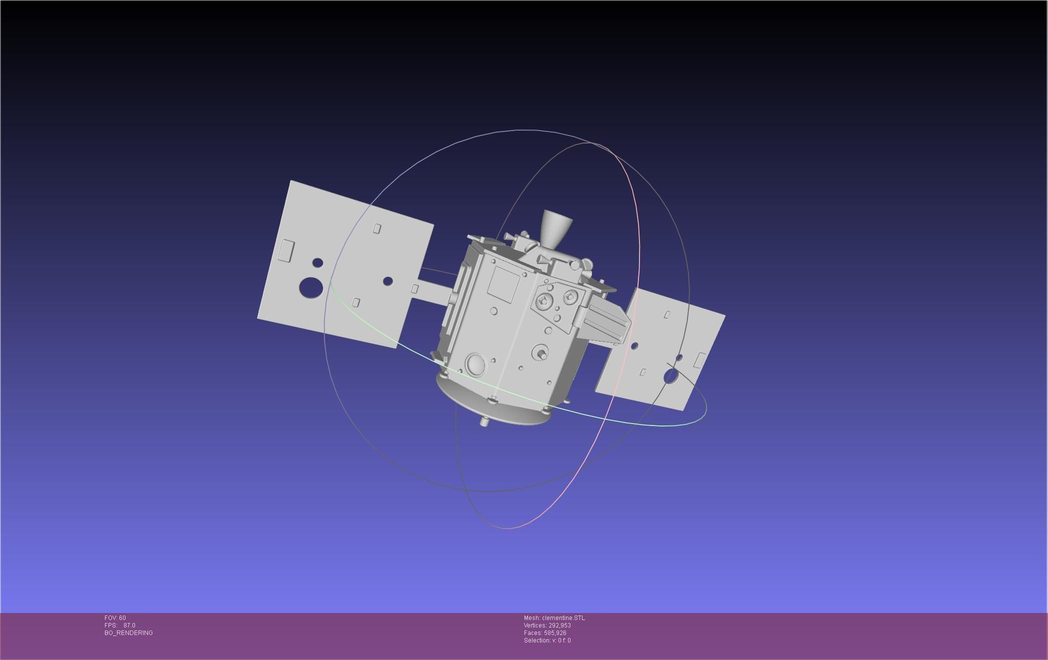NASA Clementine Printable Model 3D print model_29