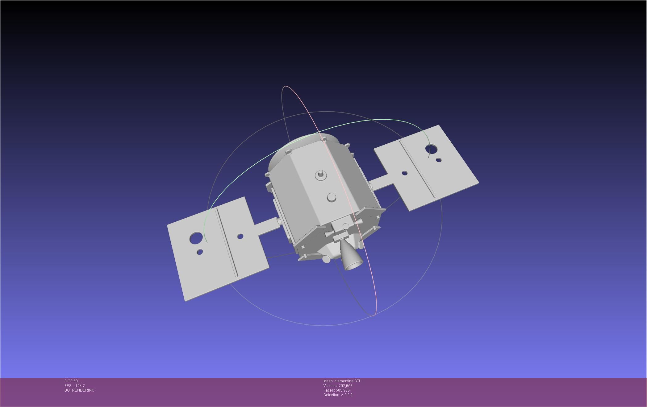 NASA Clementine Printable Model 3D print model_22