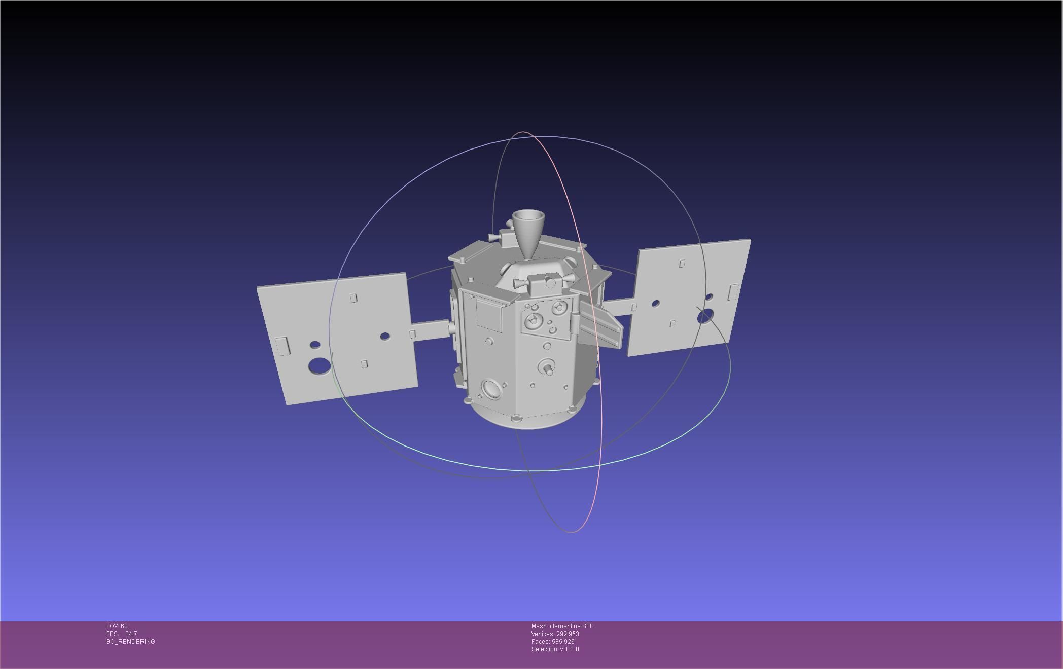 NASA Clementine Printable Model 3D print model_10