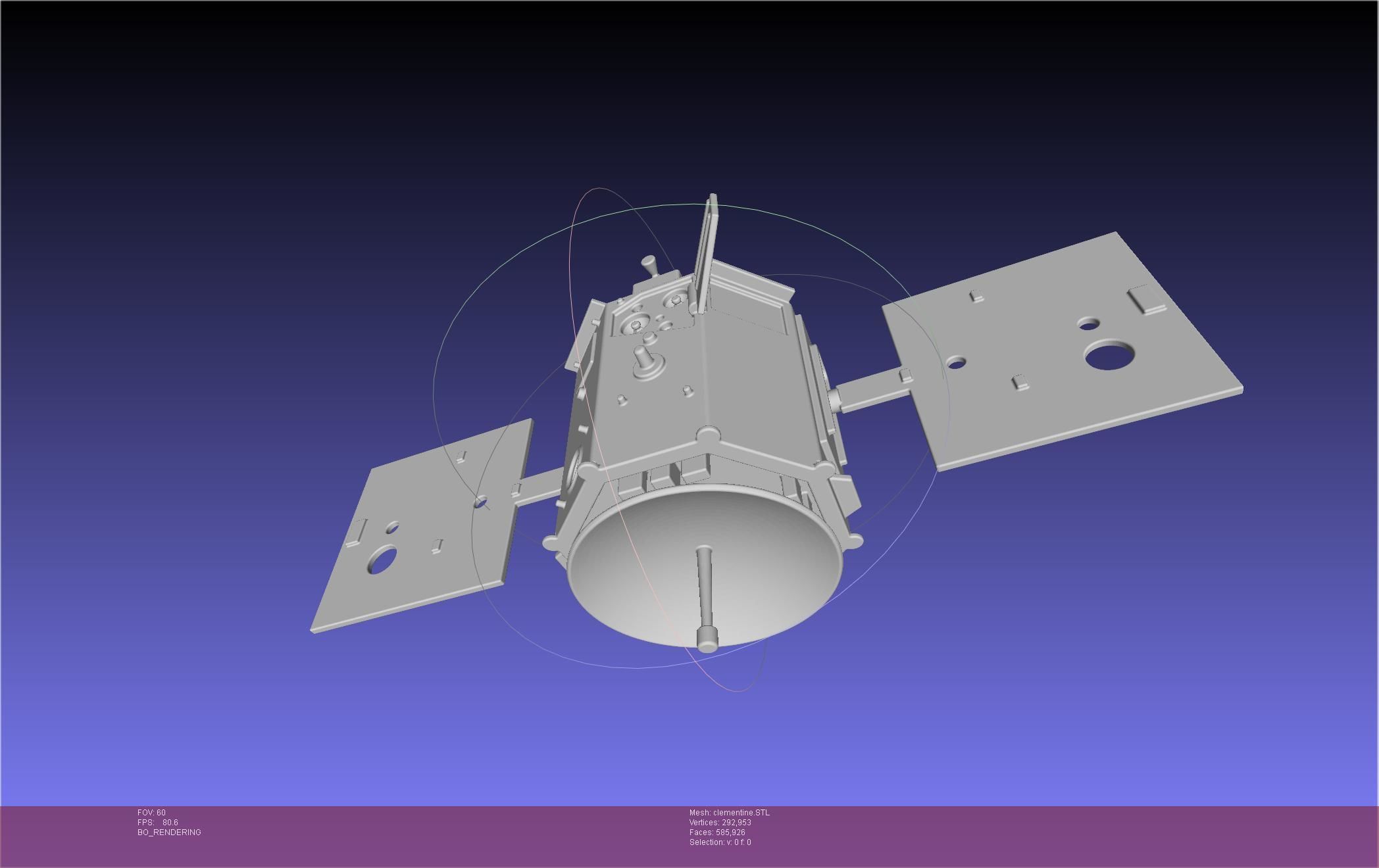 NASA Clementine Printable Model 3D print model_59
