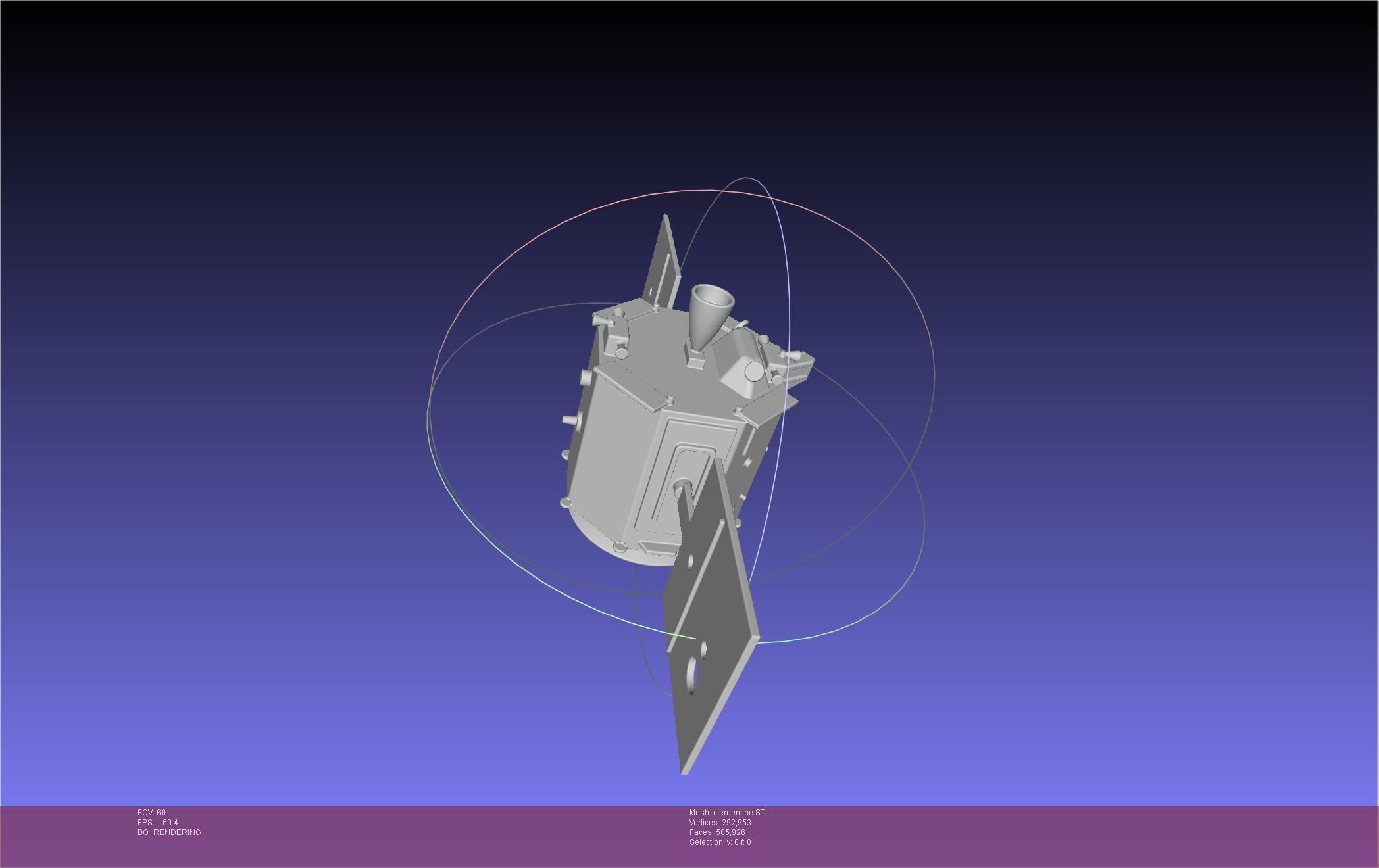 NASA Clementine Printable Model 3D print model_12