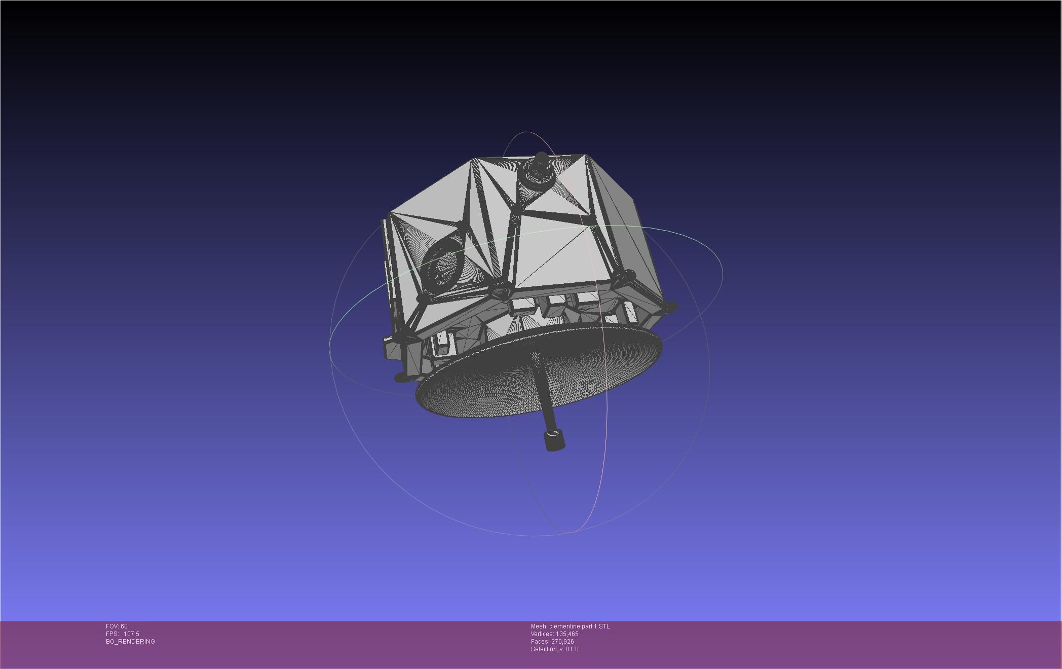 NASA Clementine Printable Model 3D print model_106