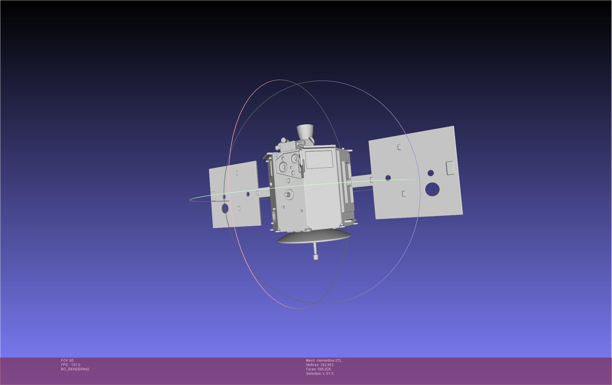 NASA Clementine Printable Model 3D print model_38