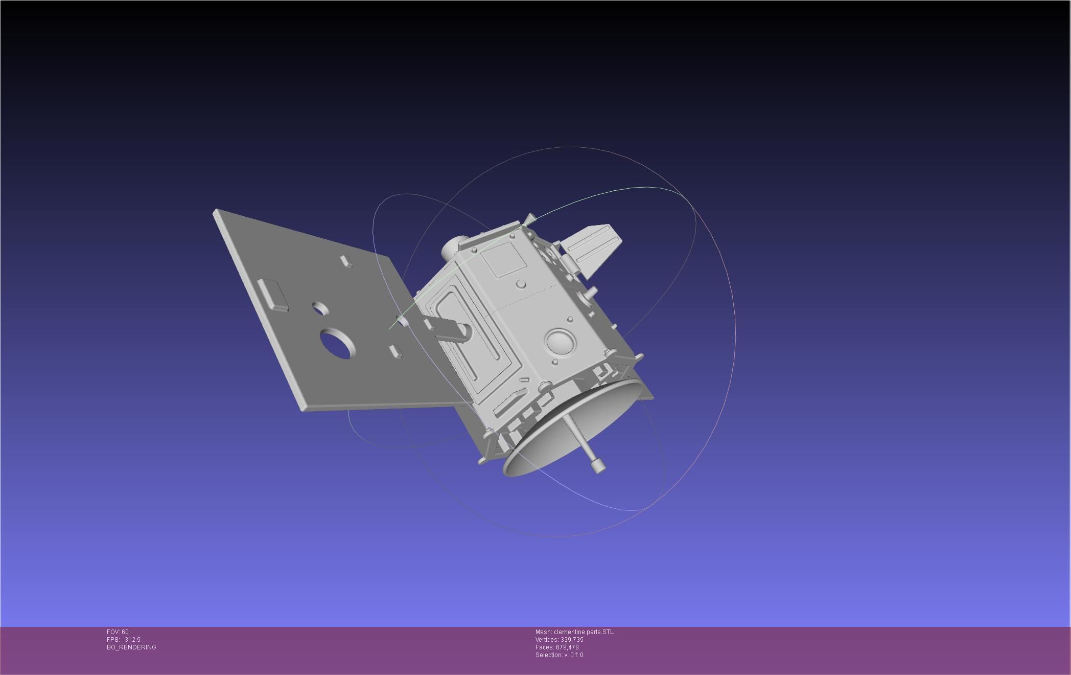 NASA Clementine Printable Model 3D print model_64