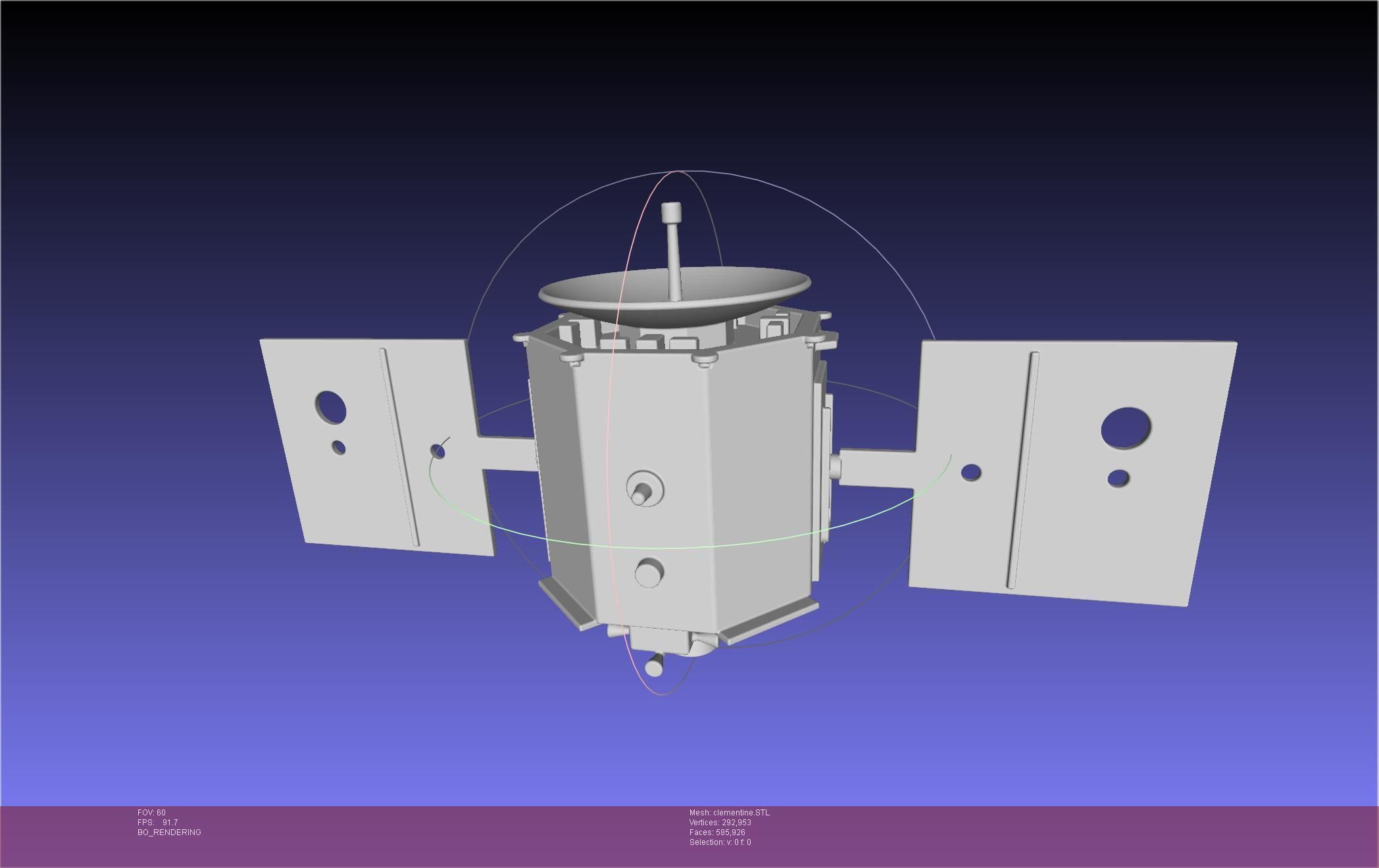 NASA Clementine Printable Model 3D print model_54