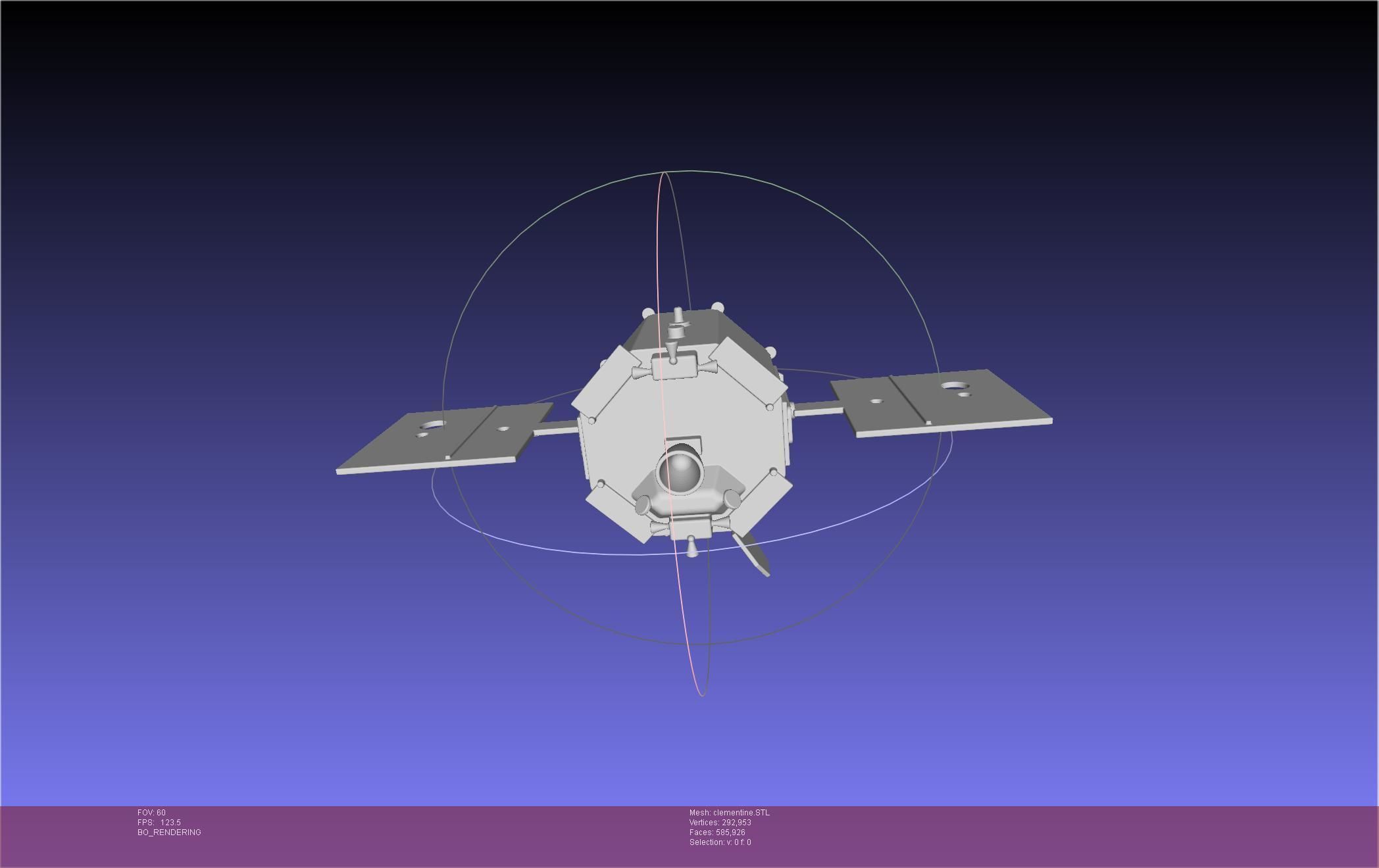 NASA Clementine Printable Model 3D print model_28