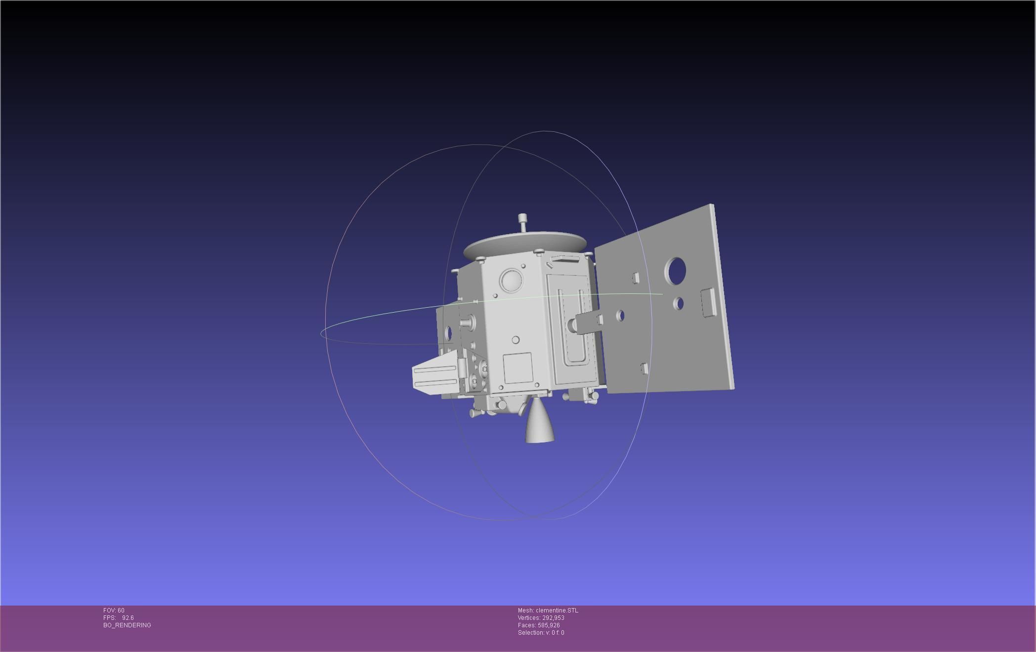 NASA Clementine Printable Model 3D print model_35