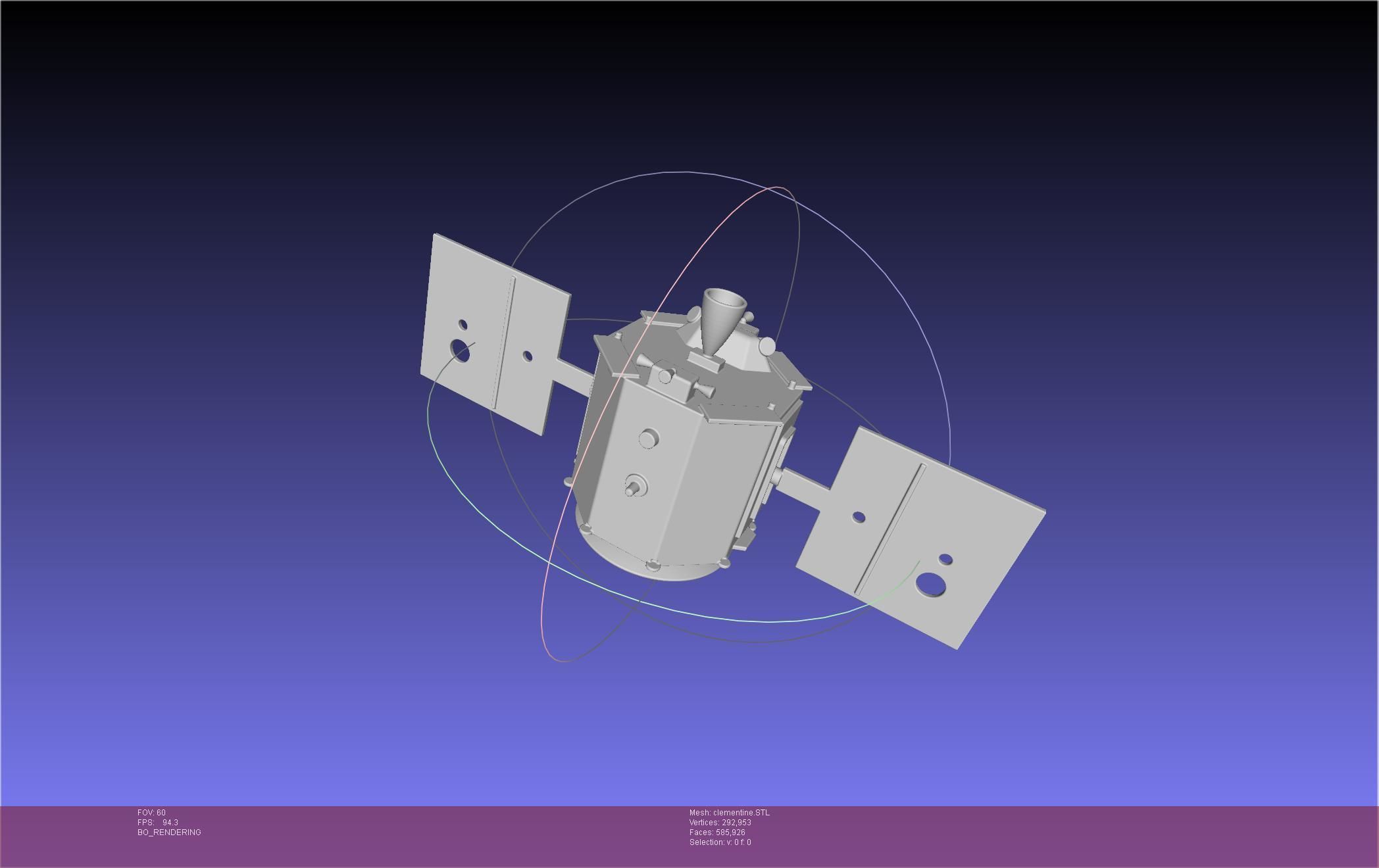NASA Clementine Printable Model 3D print model_13