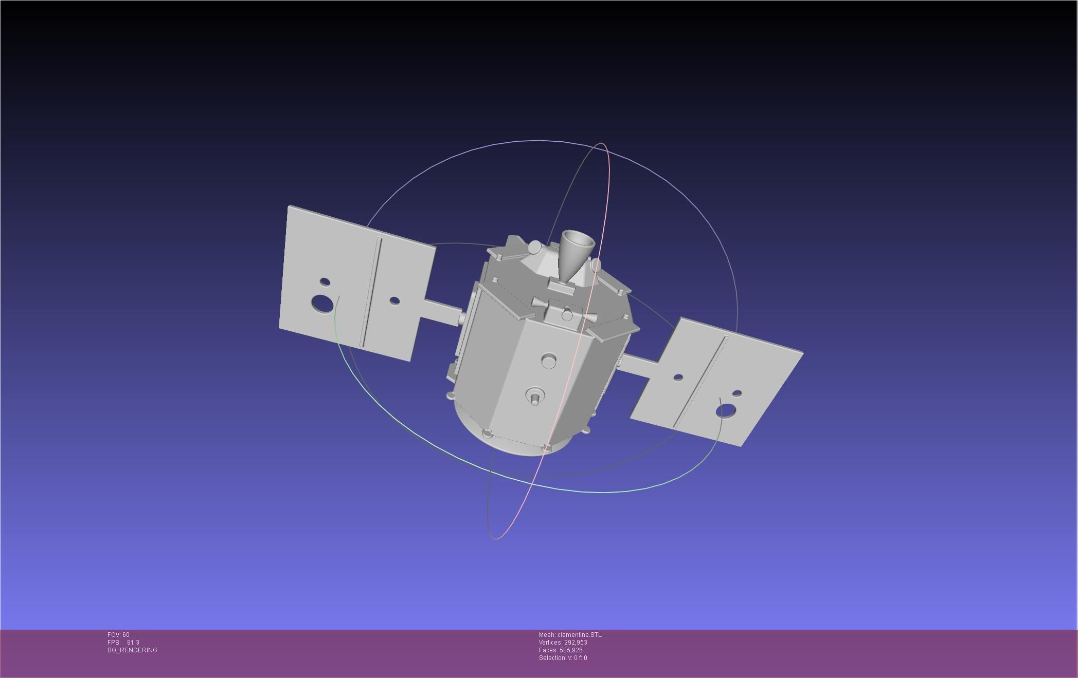 NASA Clementine Printable Model 3D print model_15