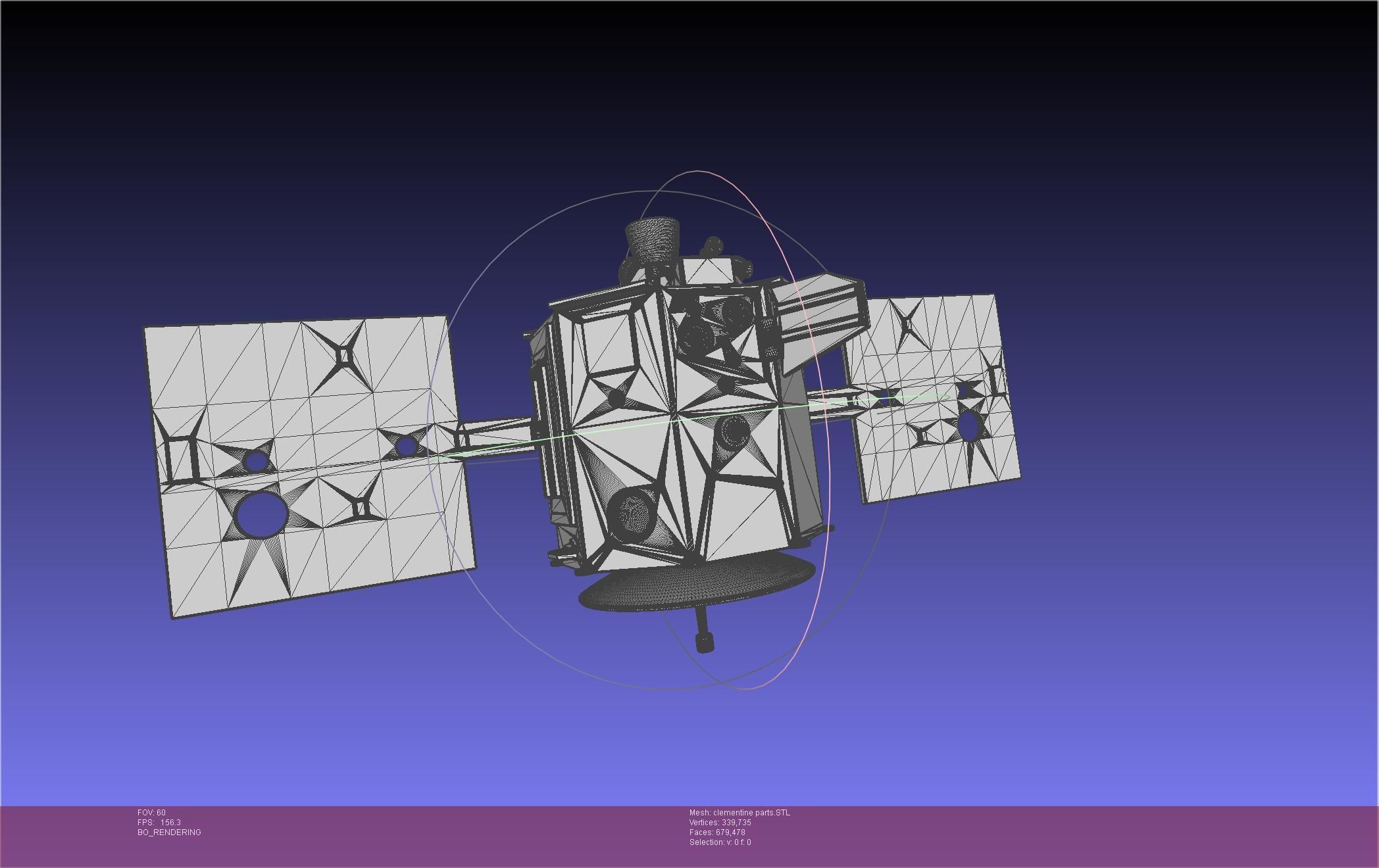 NASA Clementine Printable Model 3D print model_68
