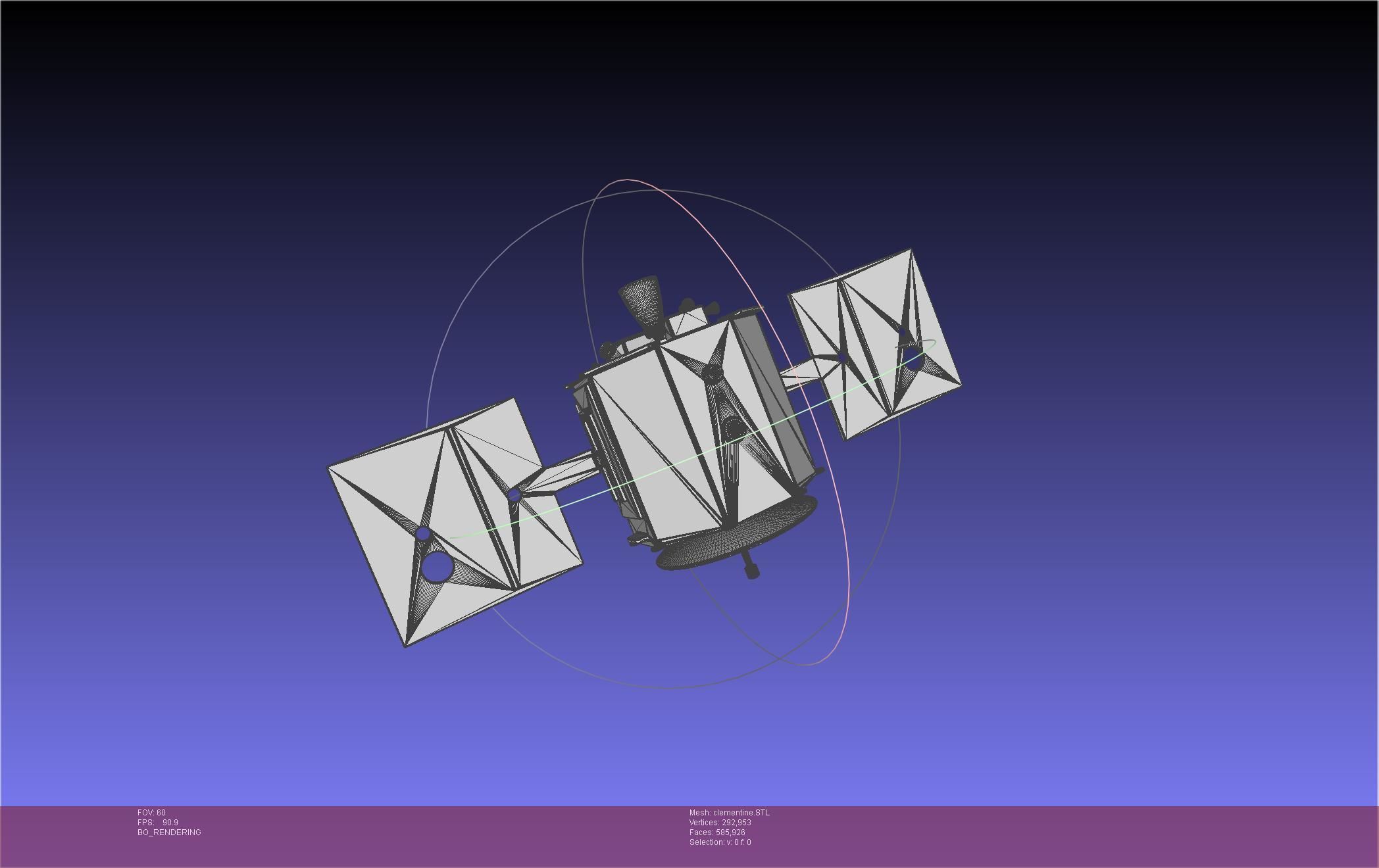NASA Clementine Printable Model 3D print model_42