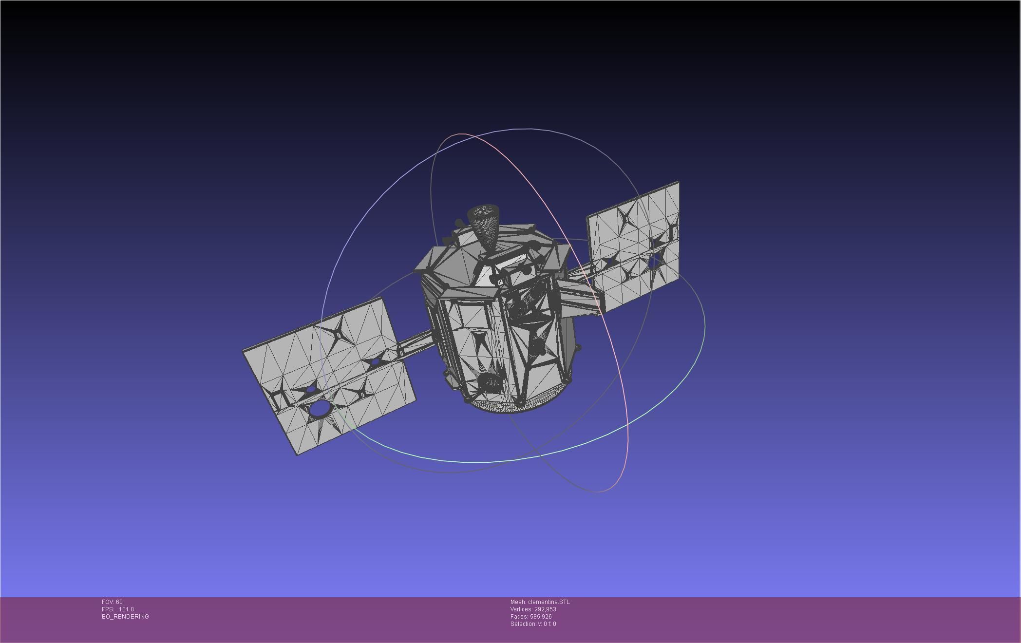 NASA Clementine Printable Model 3D print model_49