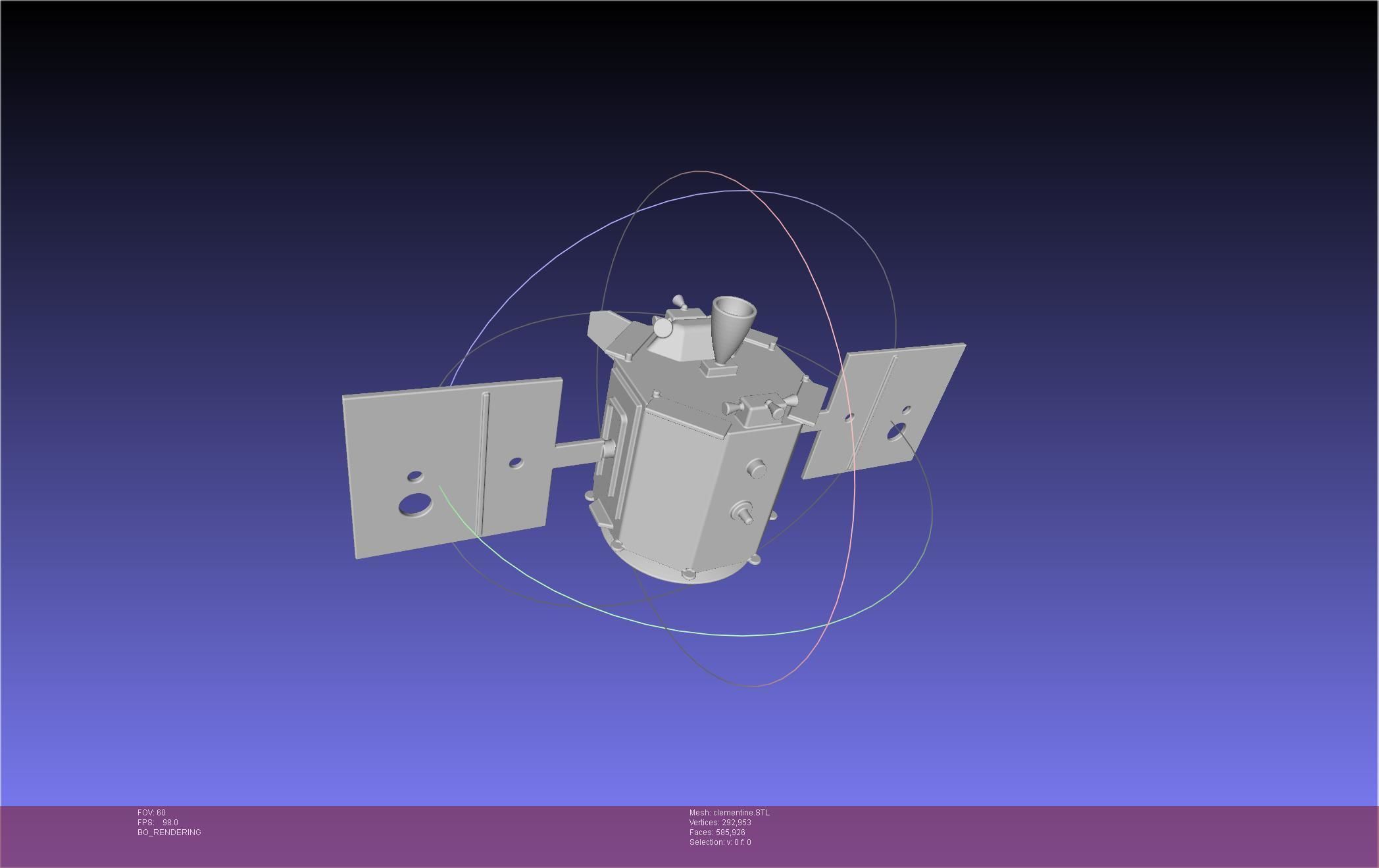 NASA Clementine Printable Model 3D print model_16