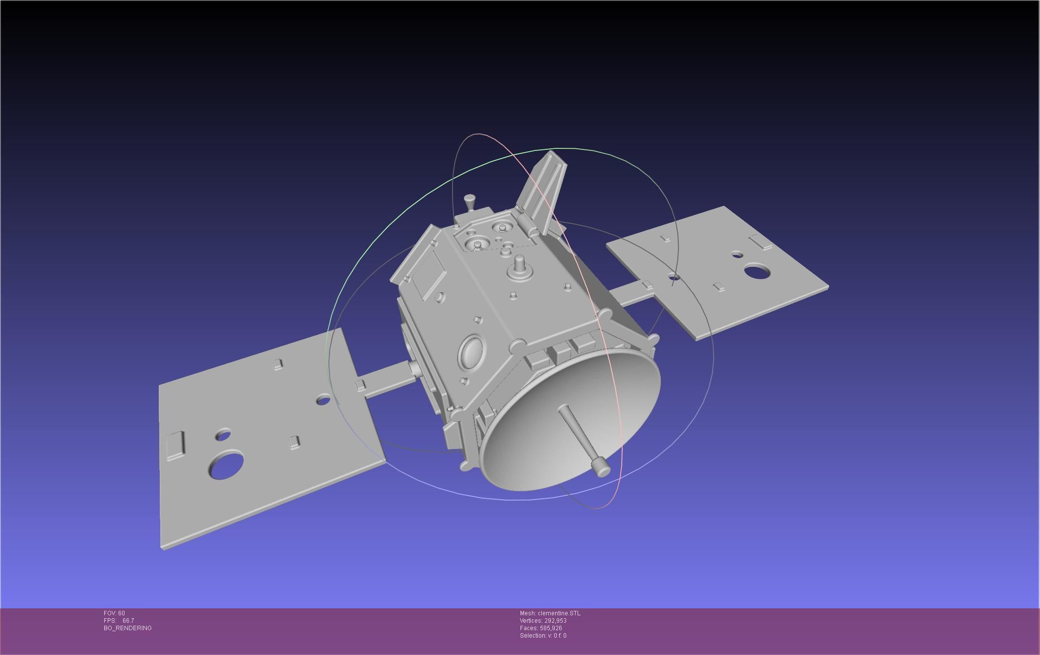 NASA Clementine Printable Model 3D print model_52