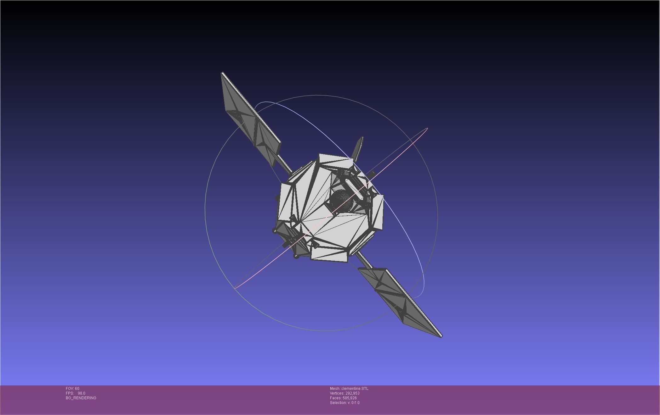 NASA Clementine Printable Model 3D print model_44