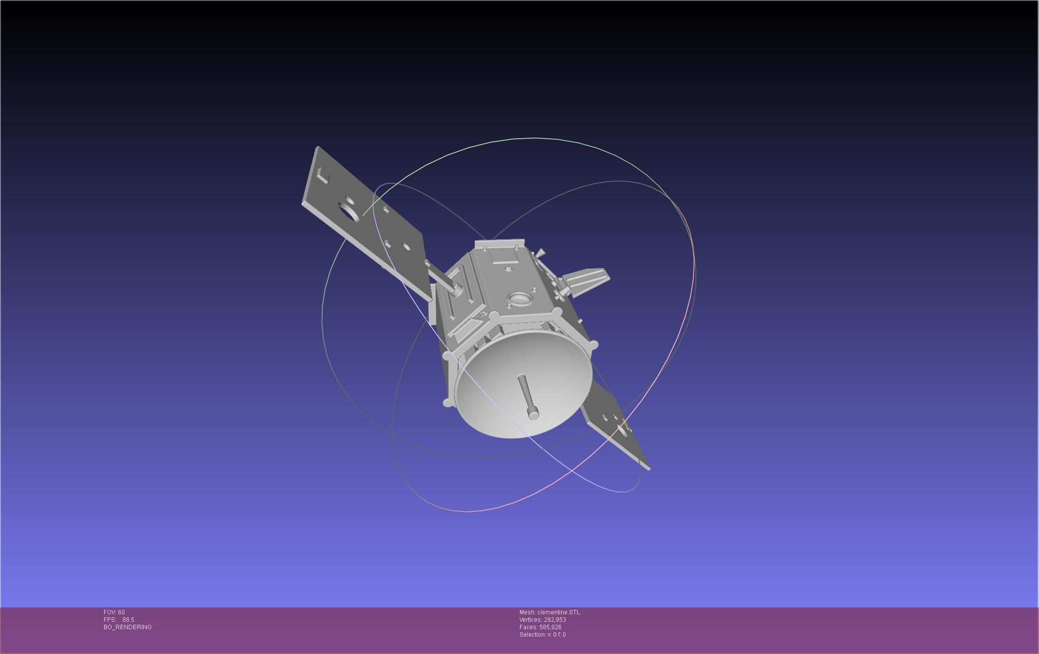 NASA Clementine Printable Model 3D print model_30