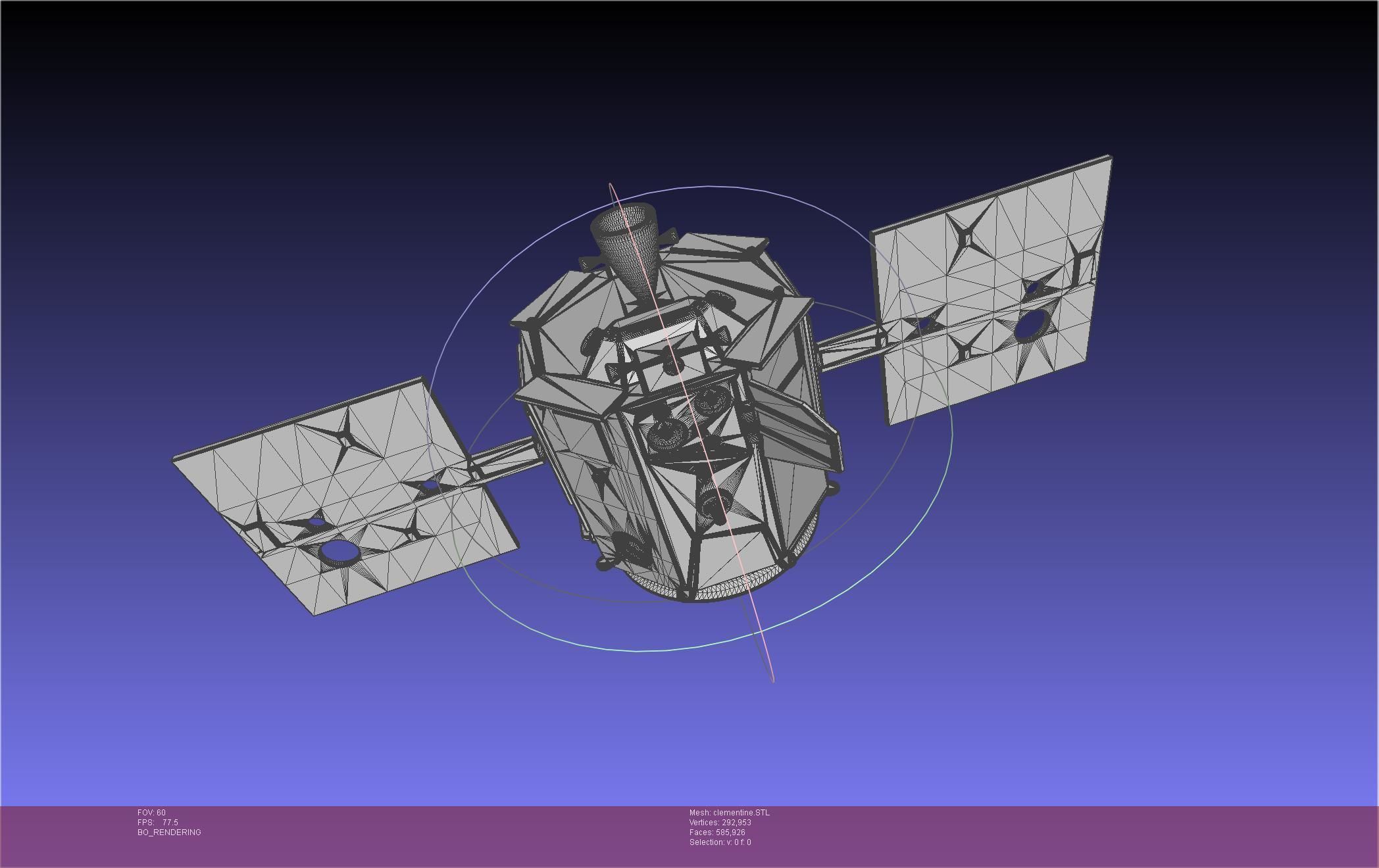NASA Clementine Printable Model 3D print model_50