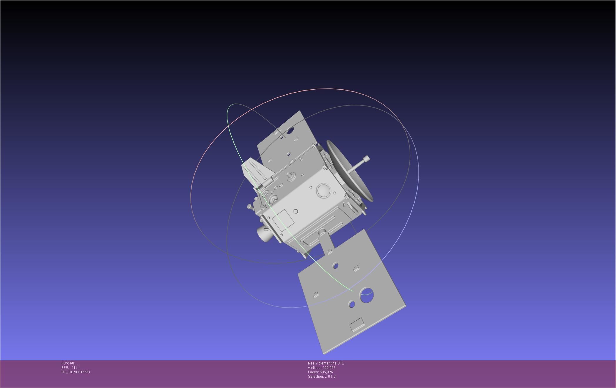 NASA Clementine Printable Model 3D print model_25