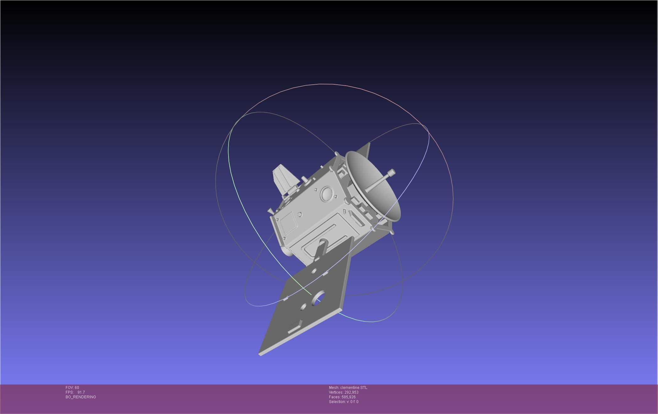 NASA Clementine Printable Model 3D print model_24