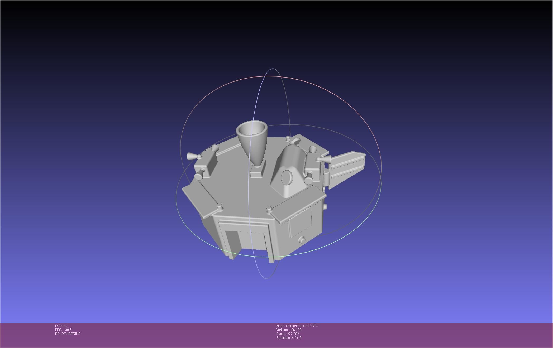 NASA Clementine Printable Model 3D print model_88