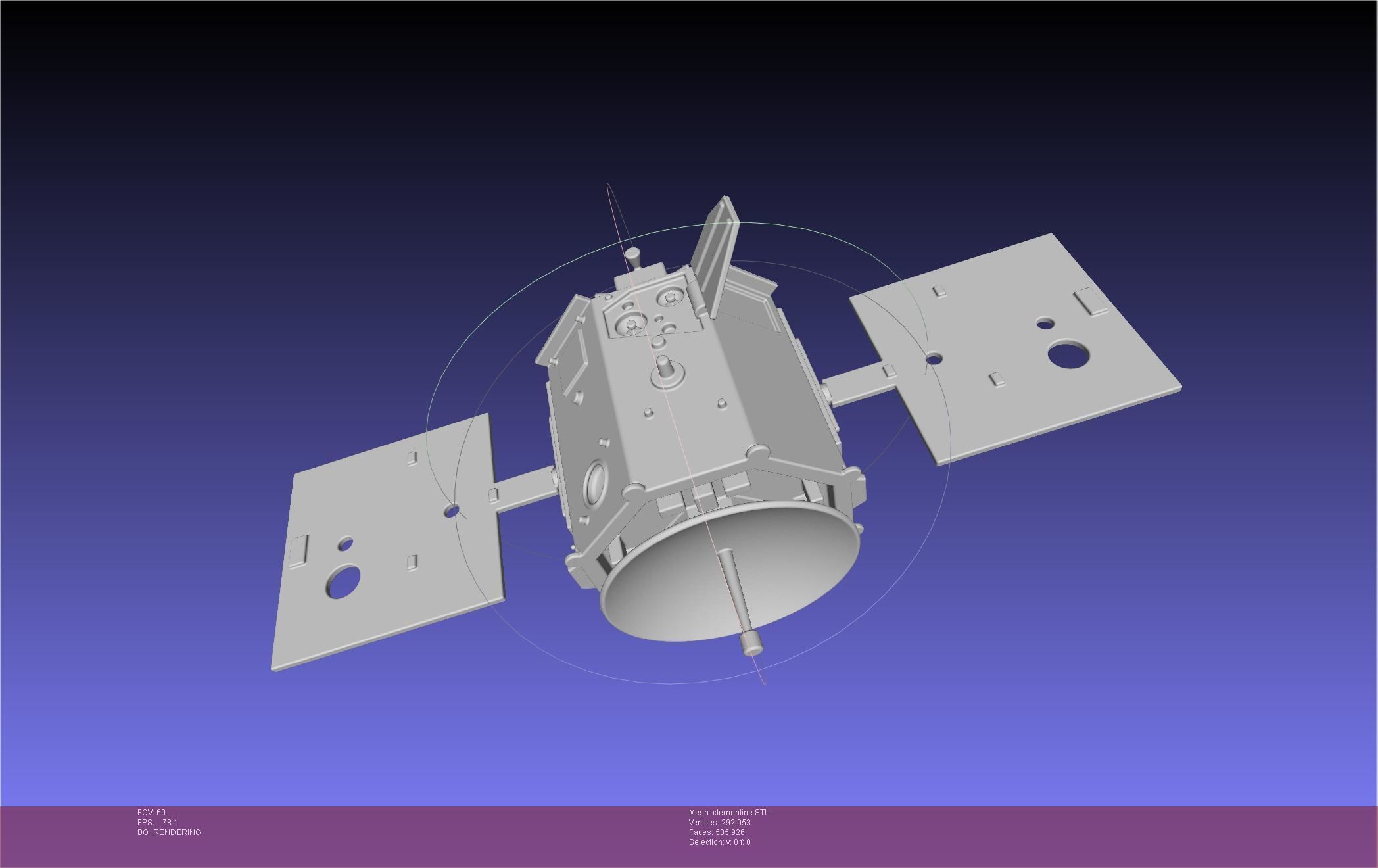NASA Clementine Printable Model 3D print model_51