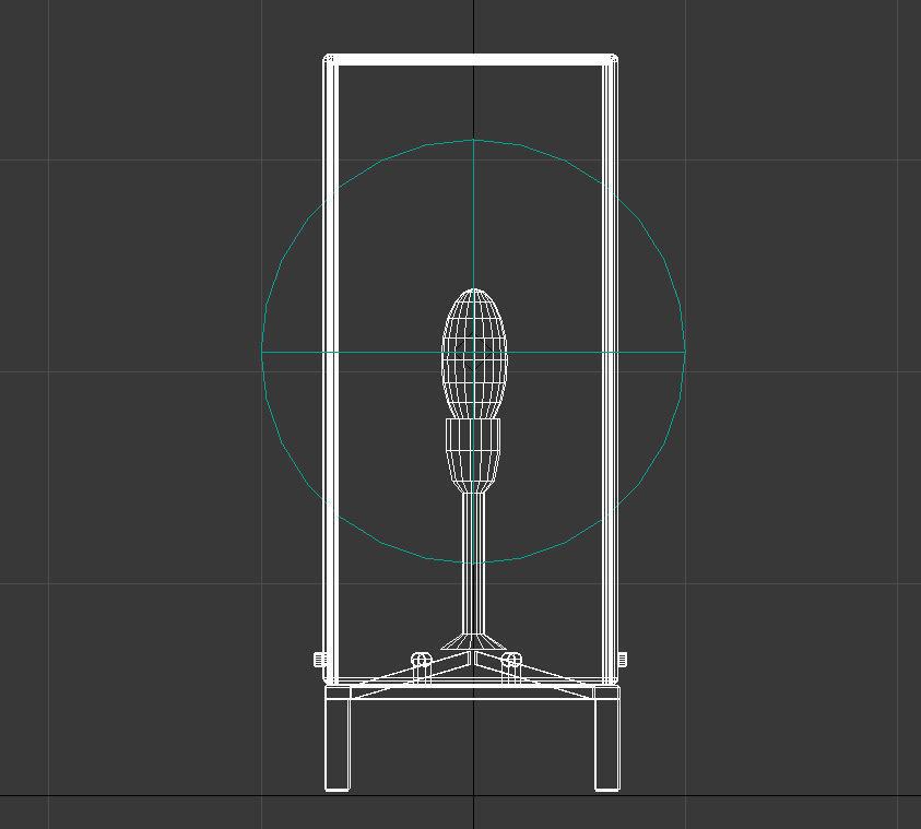 square metal and glass night light 3D model_10