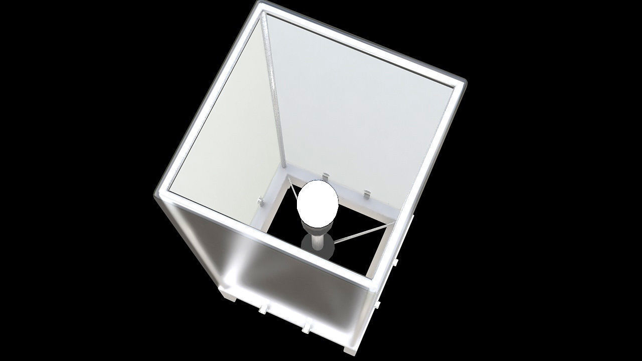 square metal and glass night light 3D model_3