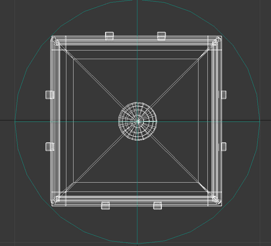 square metal and glass night light 3D model_9