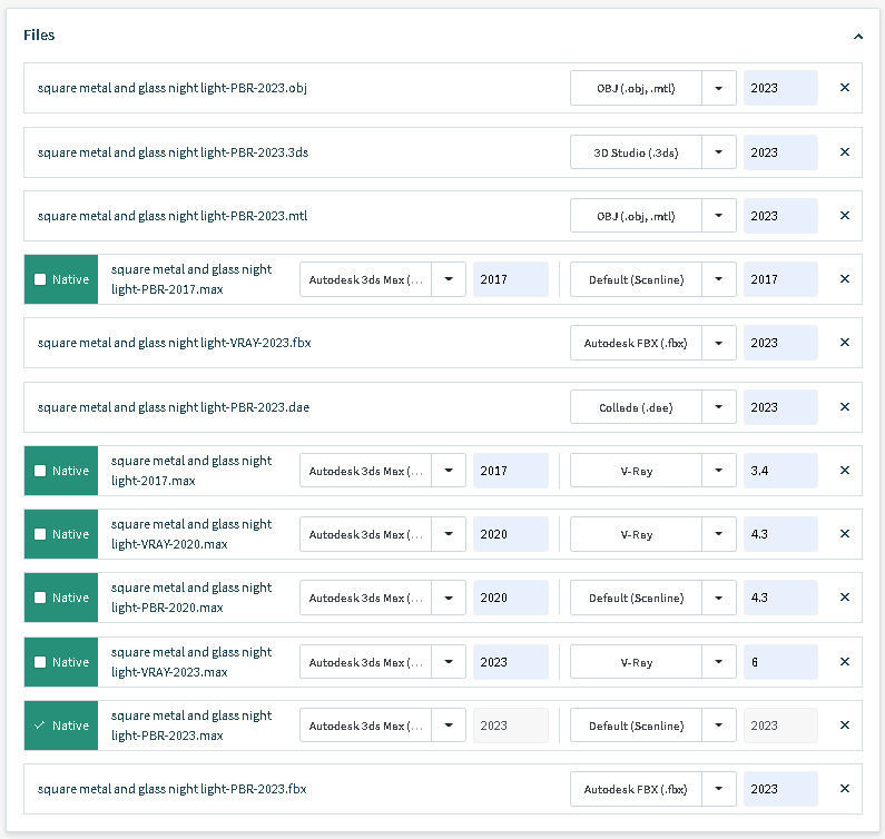 square metal and glass night light 3D model_12