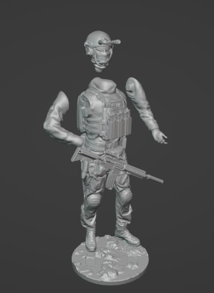 Ukrainian SSO Soldier figure modern warrior ready to print 3D print model_16