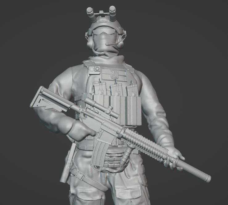 Ukrainian SSO Soldier figure modern warrior ready to print 3D print model_14