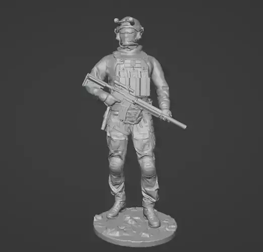 Ukrainian SSO Soldier figure modern warrior ready to print