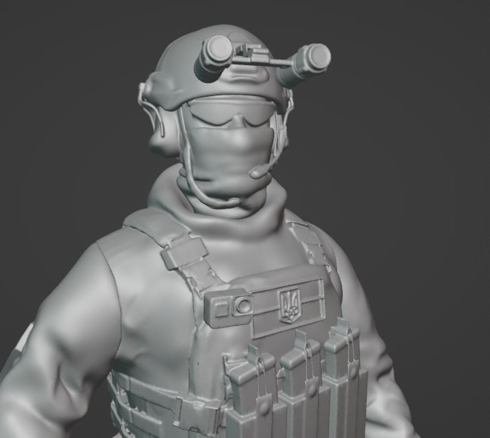 Ukrainian SSO Soldier figure modern warrior ready to print 3D print model_7