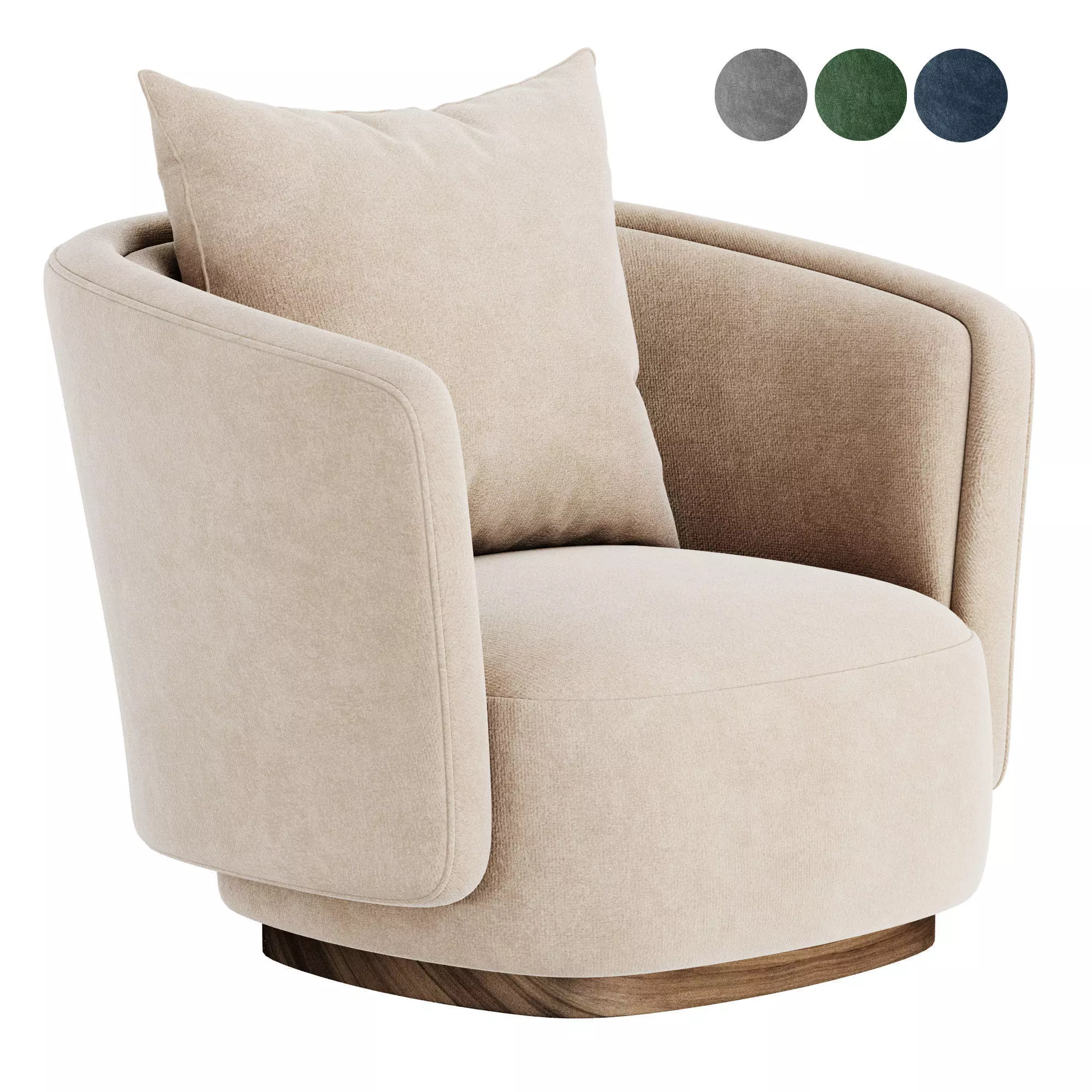 CASPIA ARM CHAIR 3D model