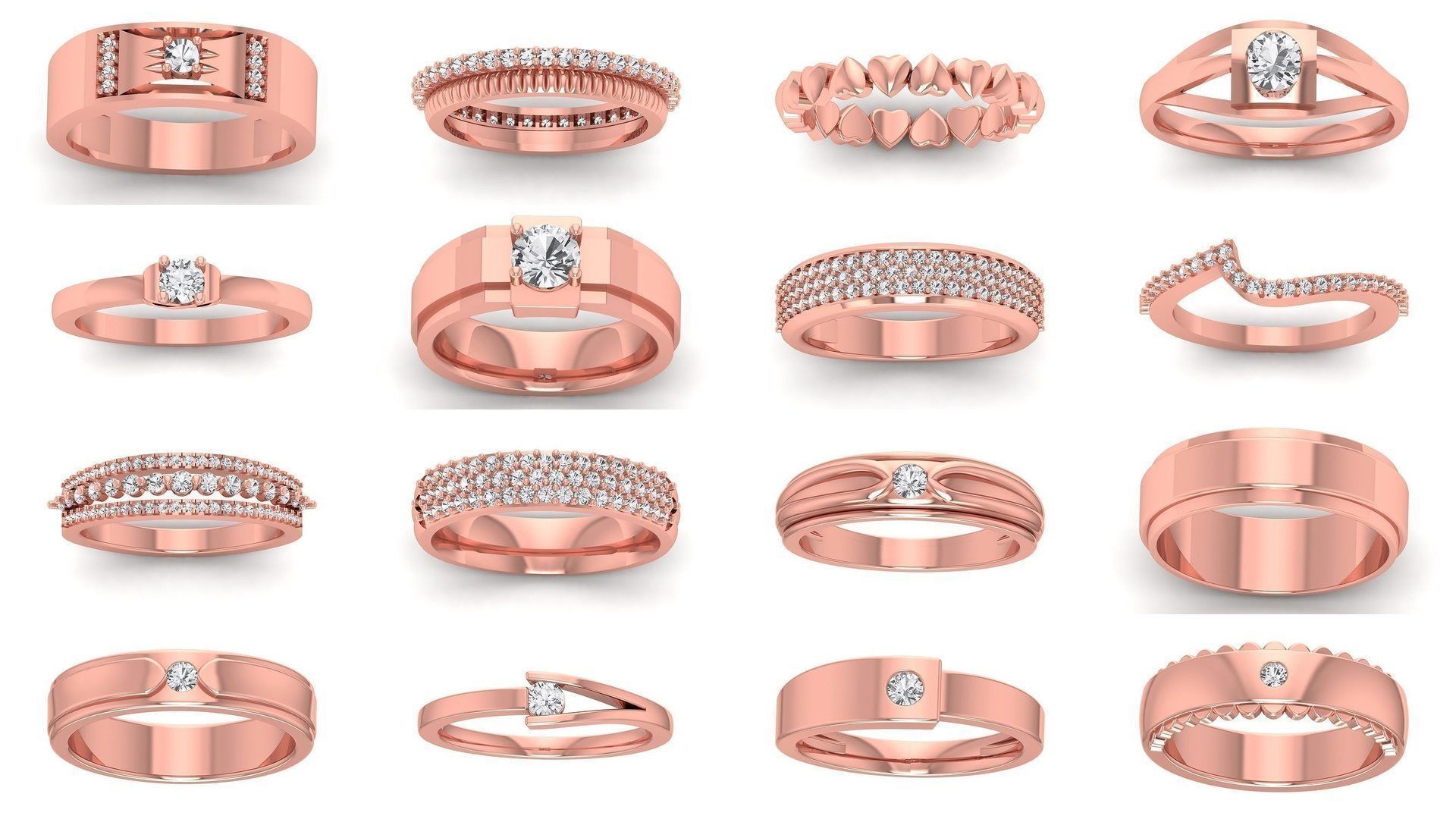 78 Solitaire Engagement Wedding Women Band Ring Collection _5