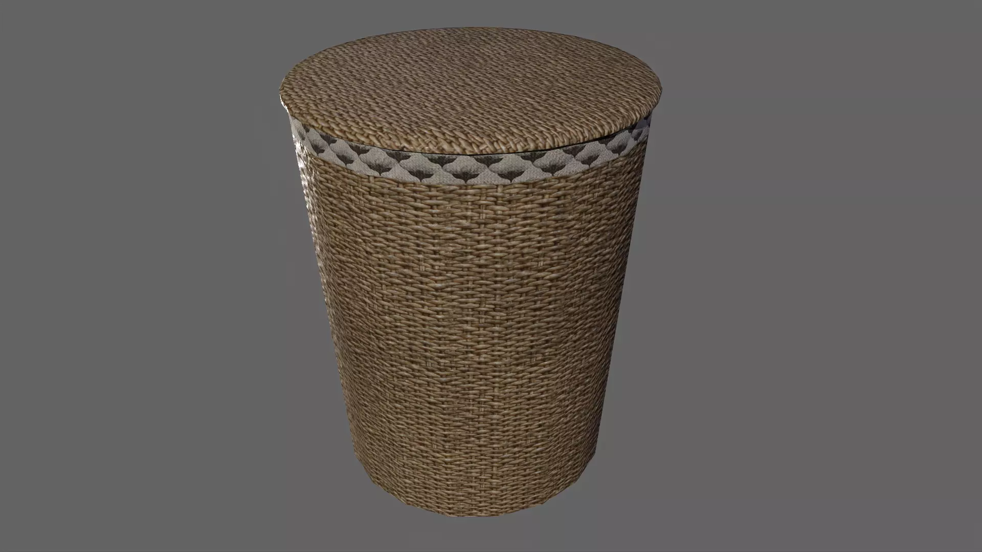Wicker Basket Free low-poly 3D model_0