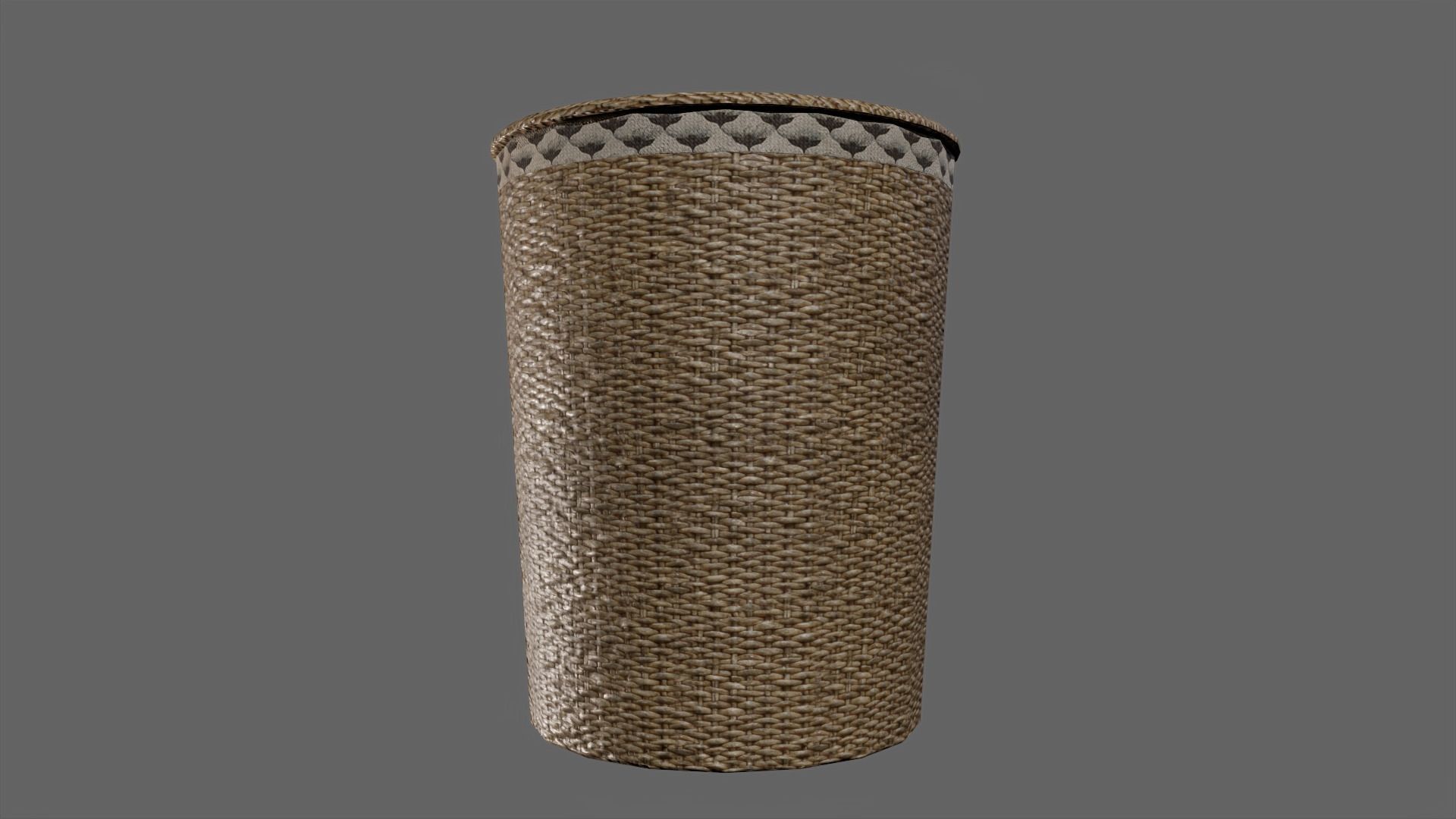 Wicker Basket Free low-poly 3D model_7